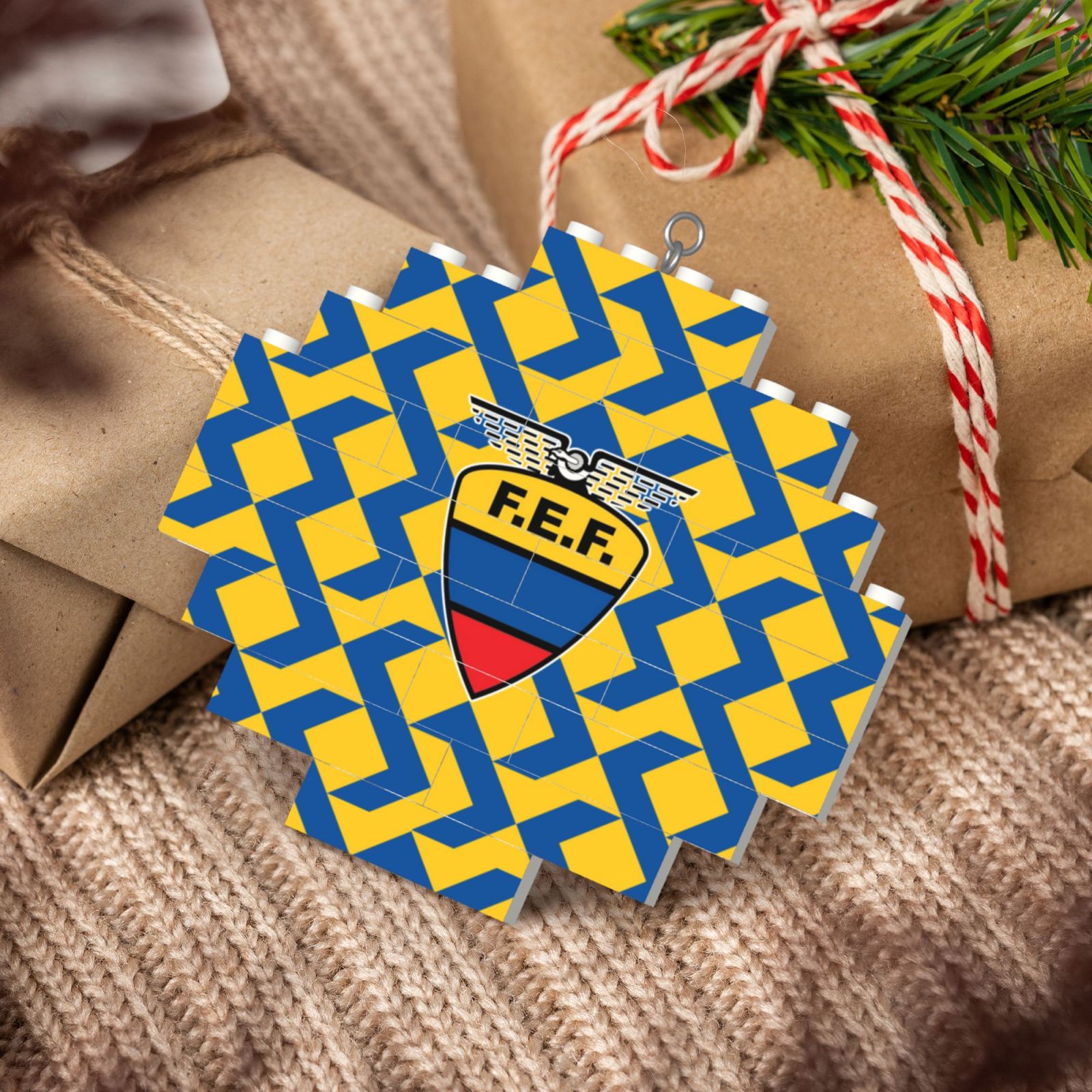 Ecuador Building Block Puzzle Ornament BBP1994