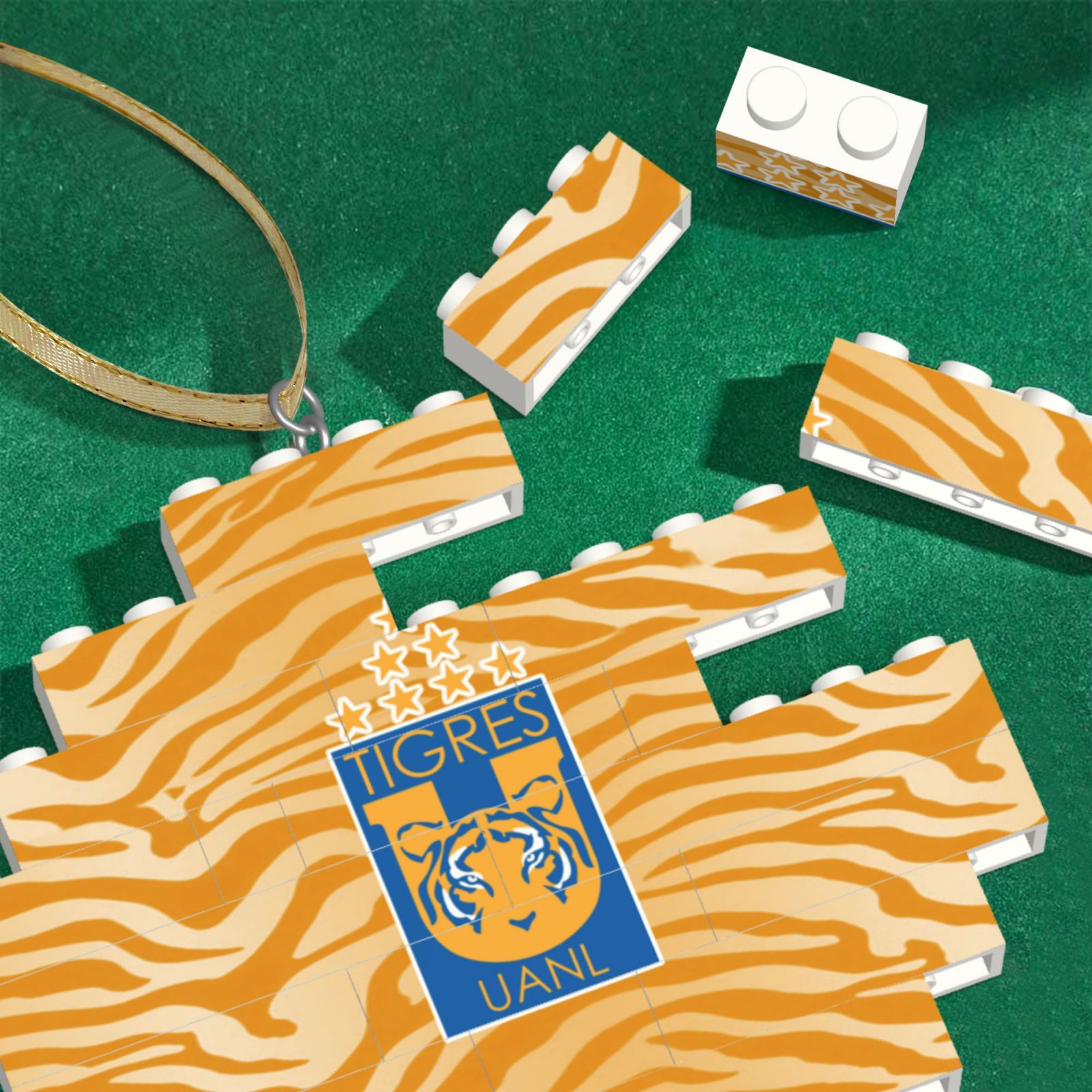 Tigres UANL Building Block Puzzle Ornament BBP2033