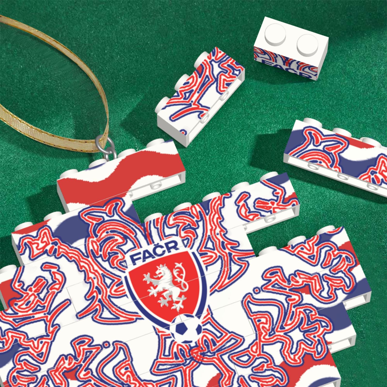 Czech Building Block Puzzle Ornament BBP1986