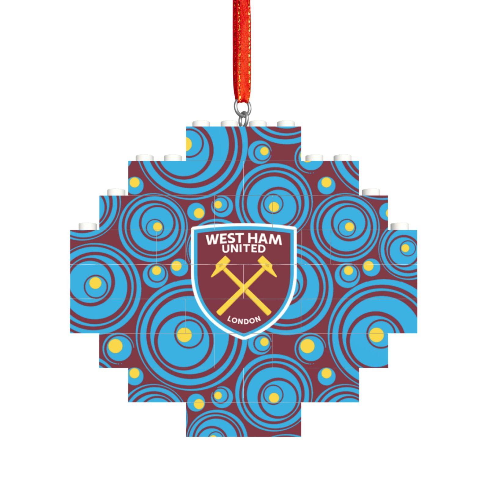 West Ham United Building Block Puzzle Ornament BBP1984