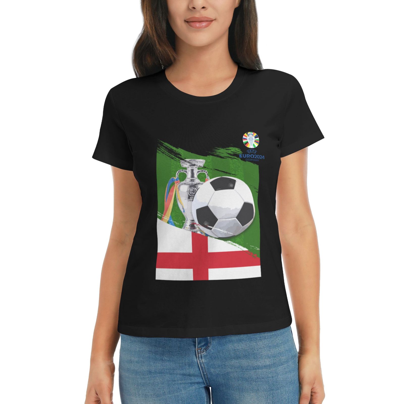 Women's England EURO 2024 Basic Short Sleeve T-Shirt WBT1682