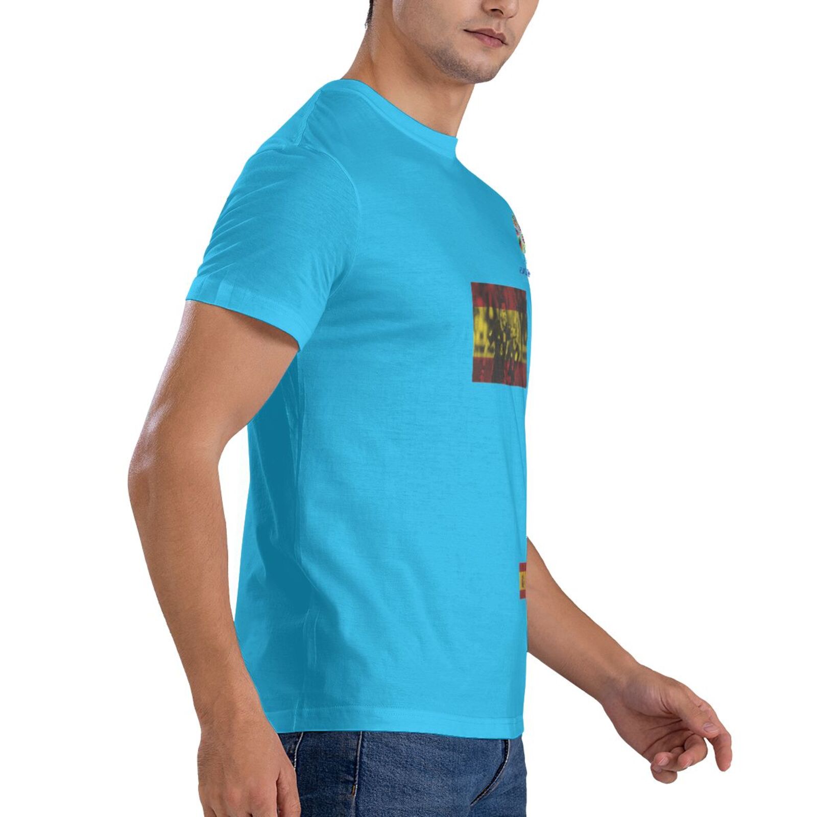 Men's Spain EURO 2024 Basic Short Sleeve T-Shirt BST1739