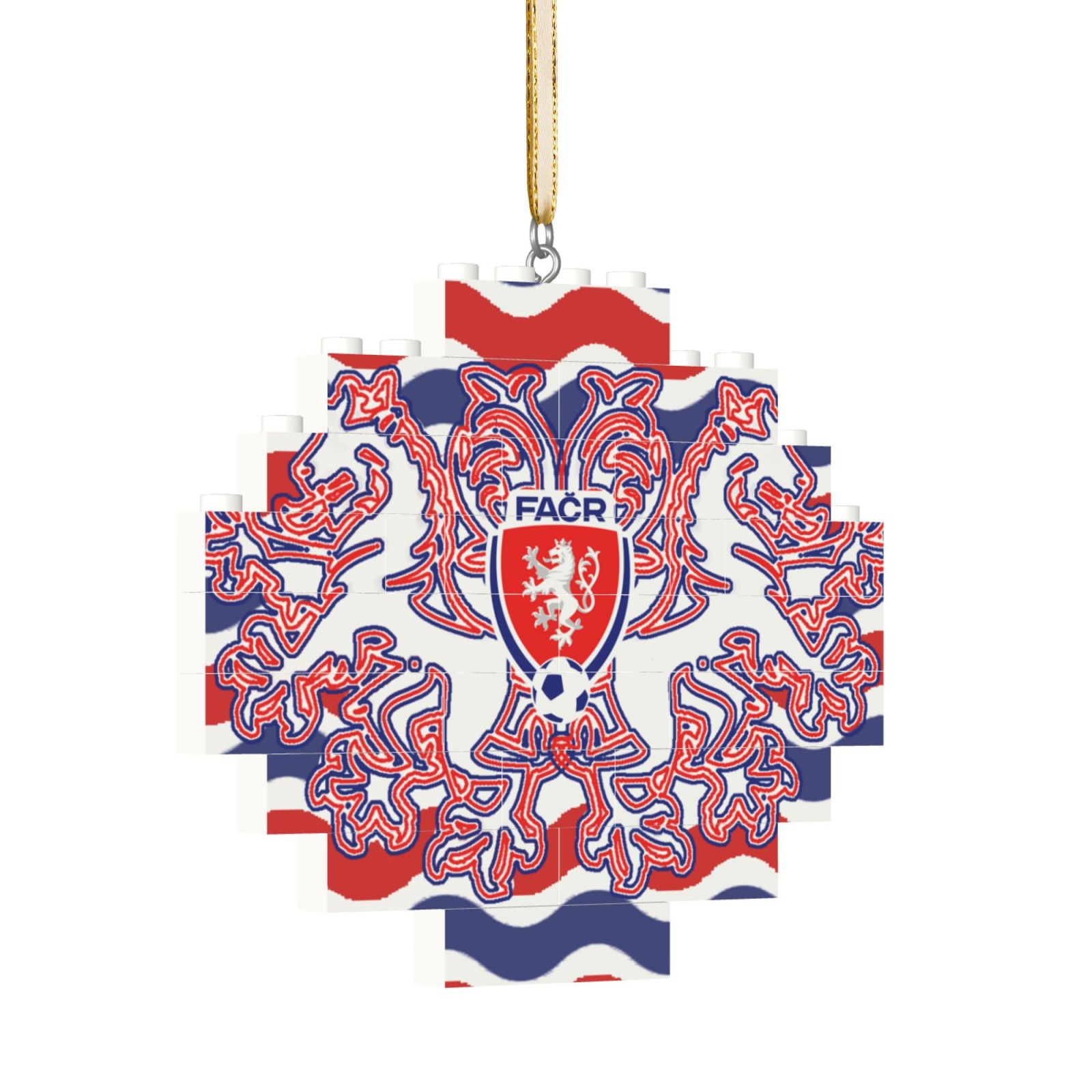 Czech Building Block Puzzle Ornament BBP1986