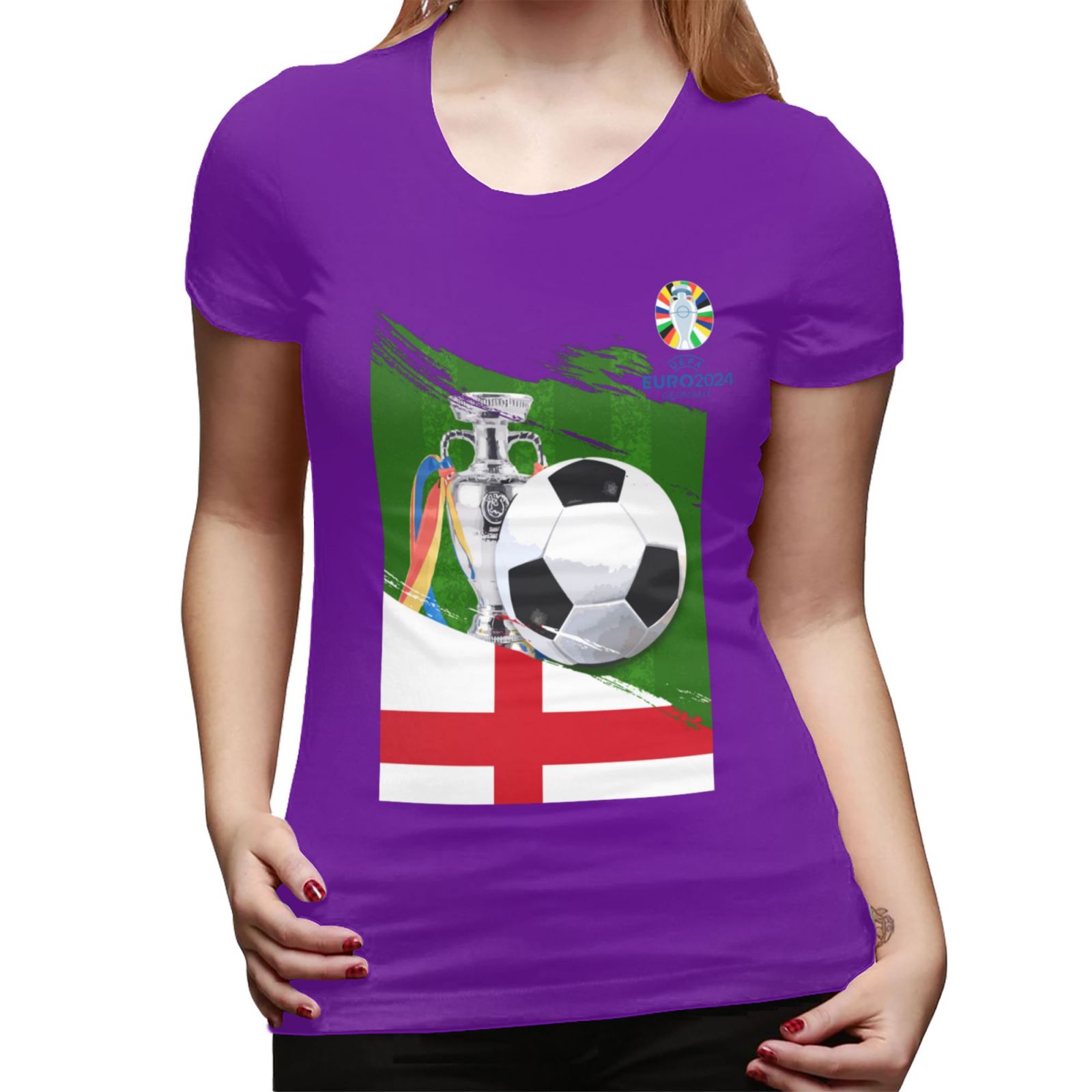 Women's England EURO 2024 Basic Short Sleeve T-Shirt WBT1682