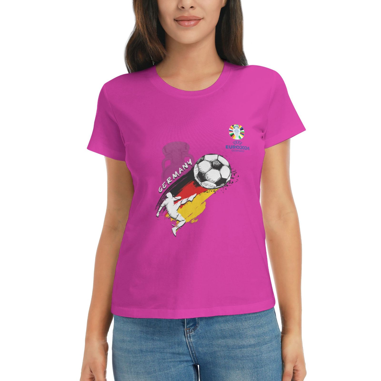 Women's Germany EURO 2024 Basic Short Sleeve T-Shirt WBT1680