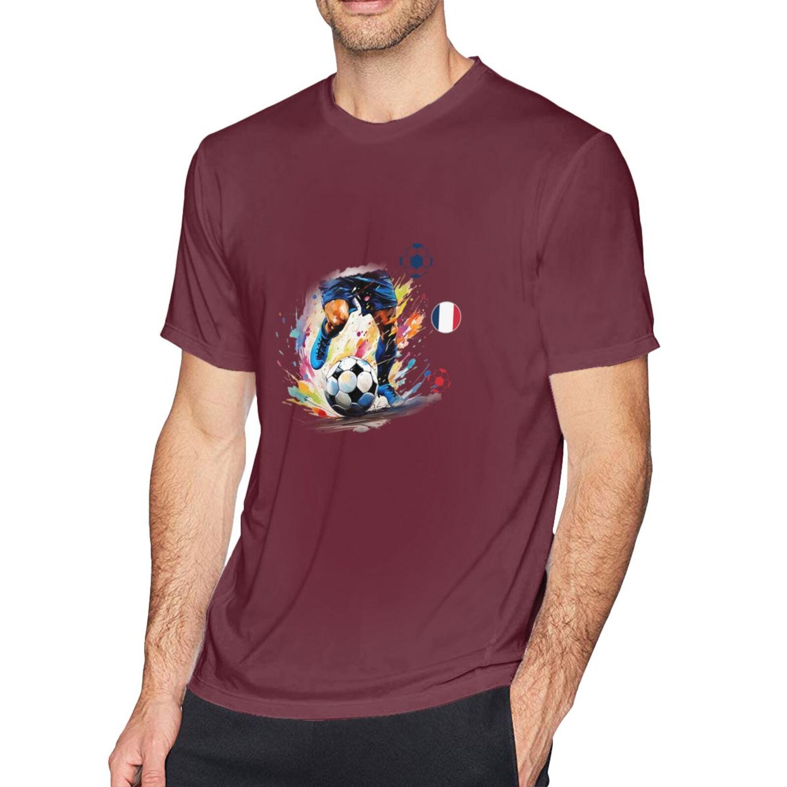 Men's France EURO 2024 Basic Short Sleeve T-Shirt BST1749