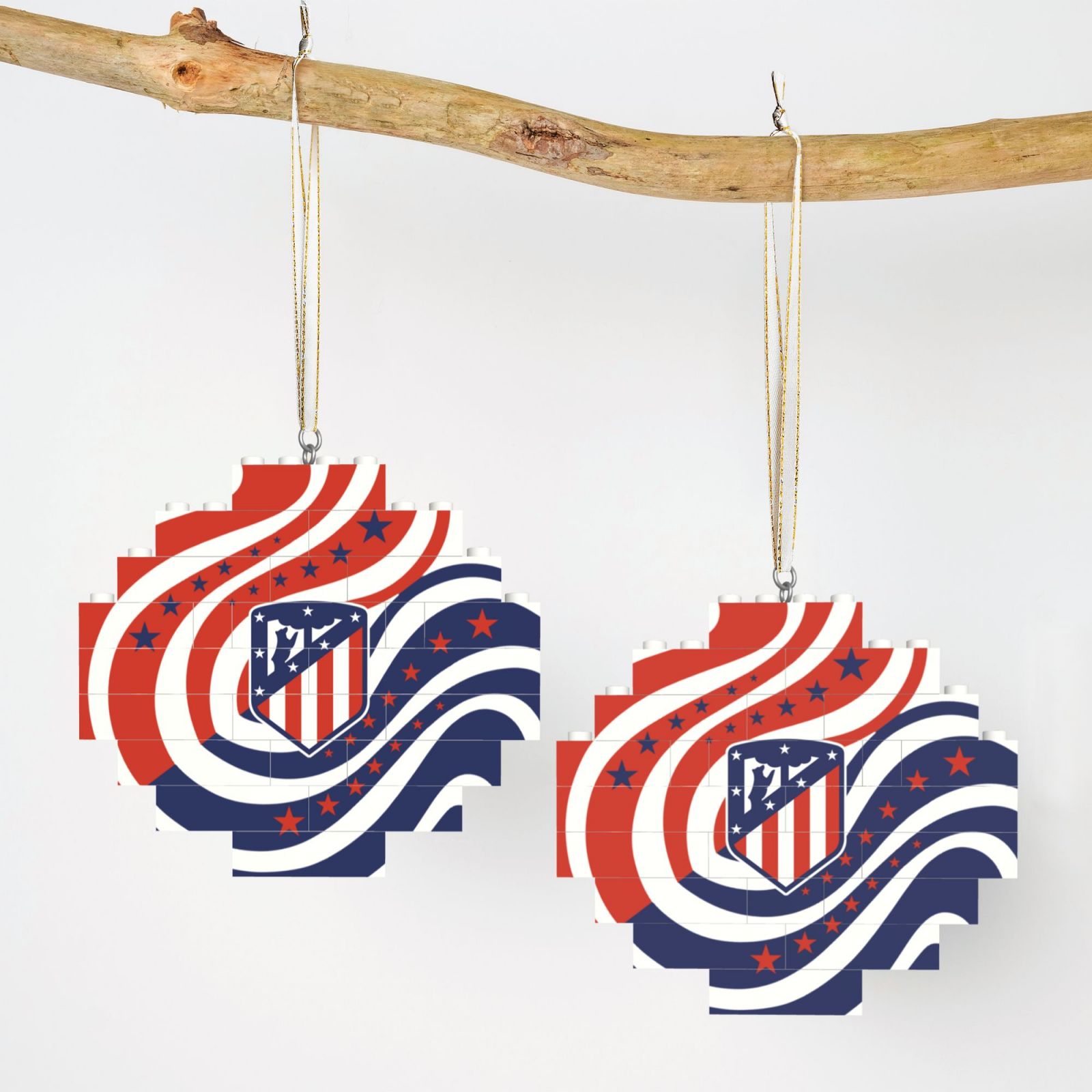 Atletico Madrid Building Block Puzzle Ornament BBP2018