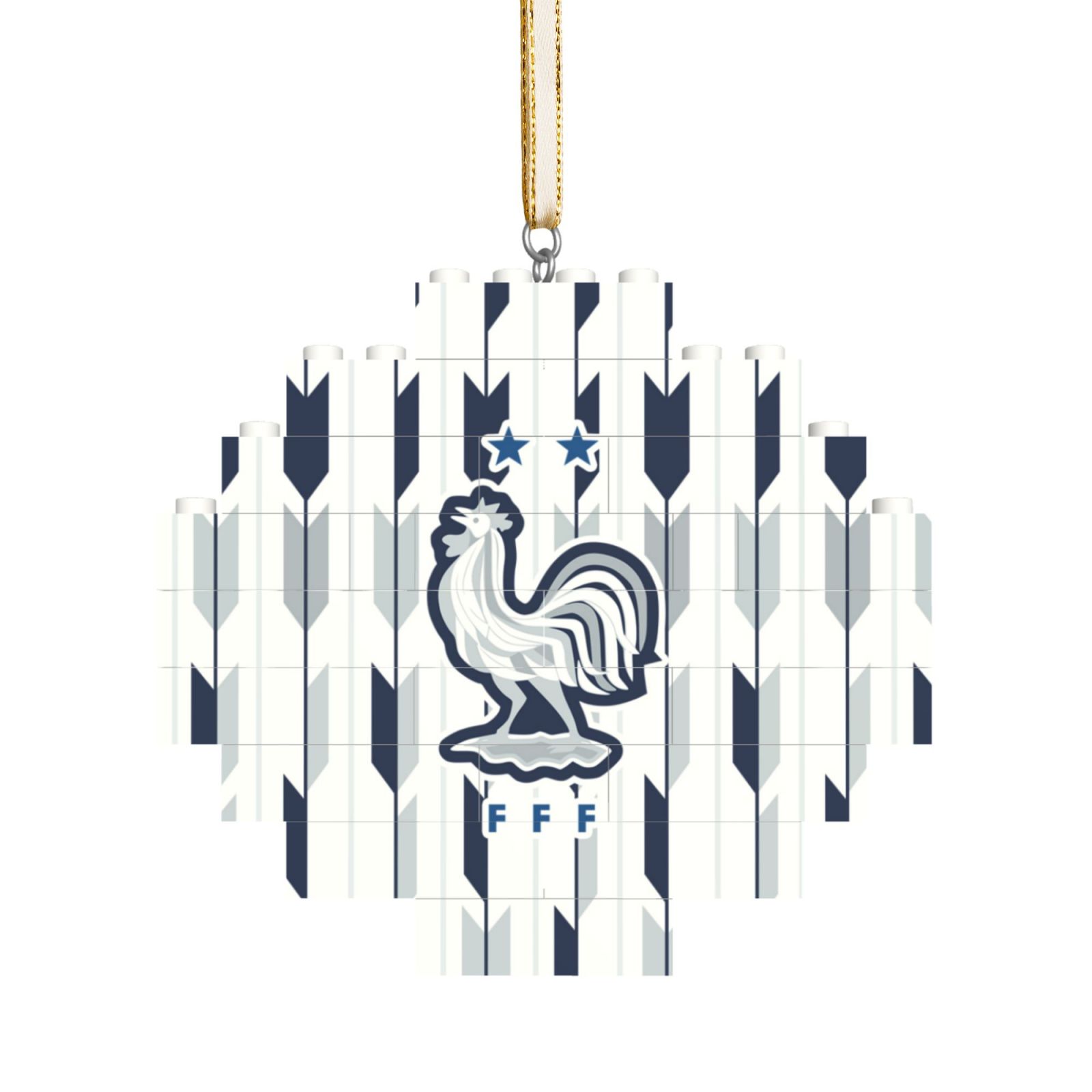 France Building Block Puzzle Ornament BBP2185