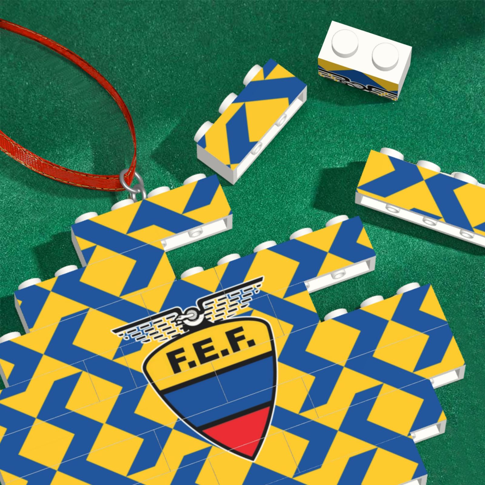 Ecuador Building Block Puzzle Ornament BBP1994