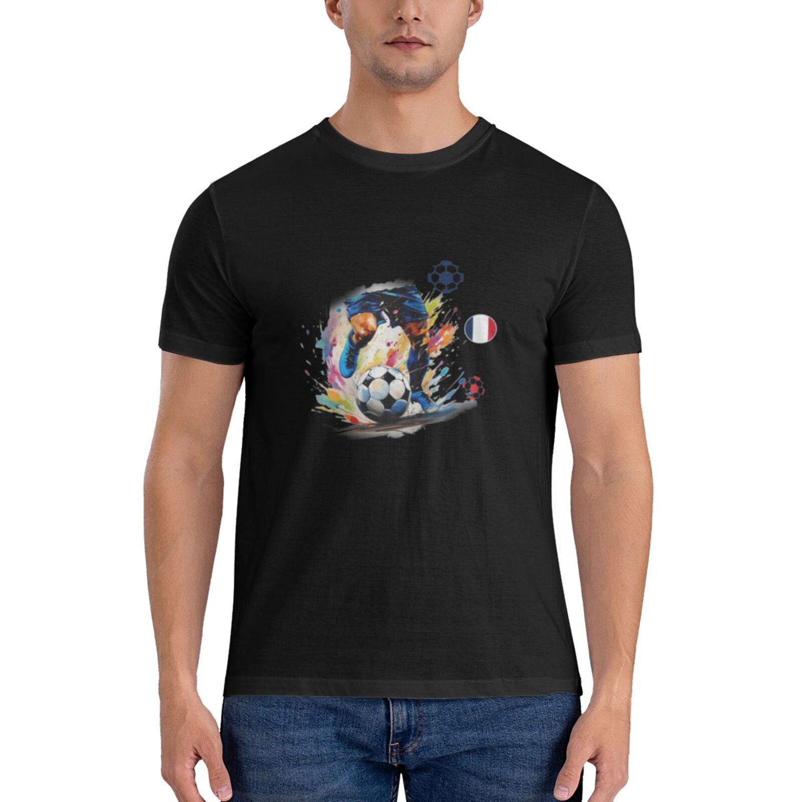 Men's France EURO 2024 Basic Short Sleeve T-Shirt BST1749