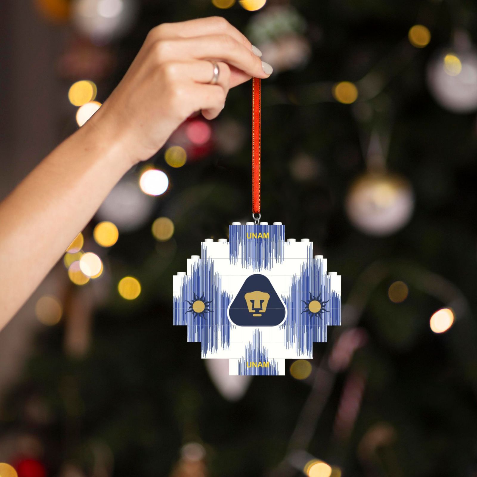 Pumas UNAM Building Block Puzzle Ornament BBP2019