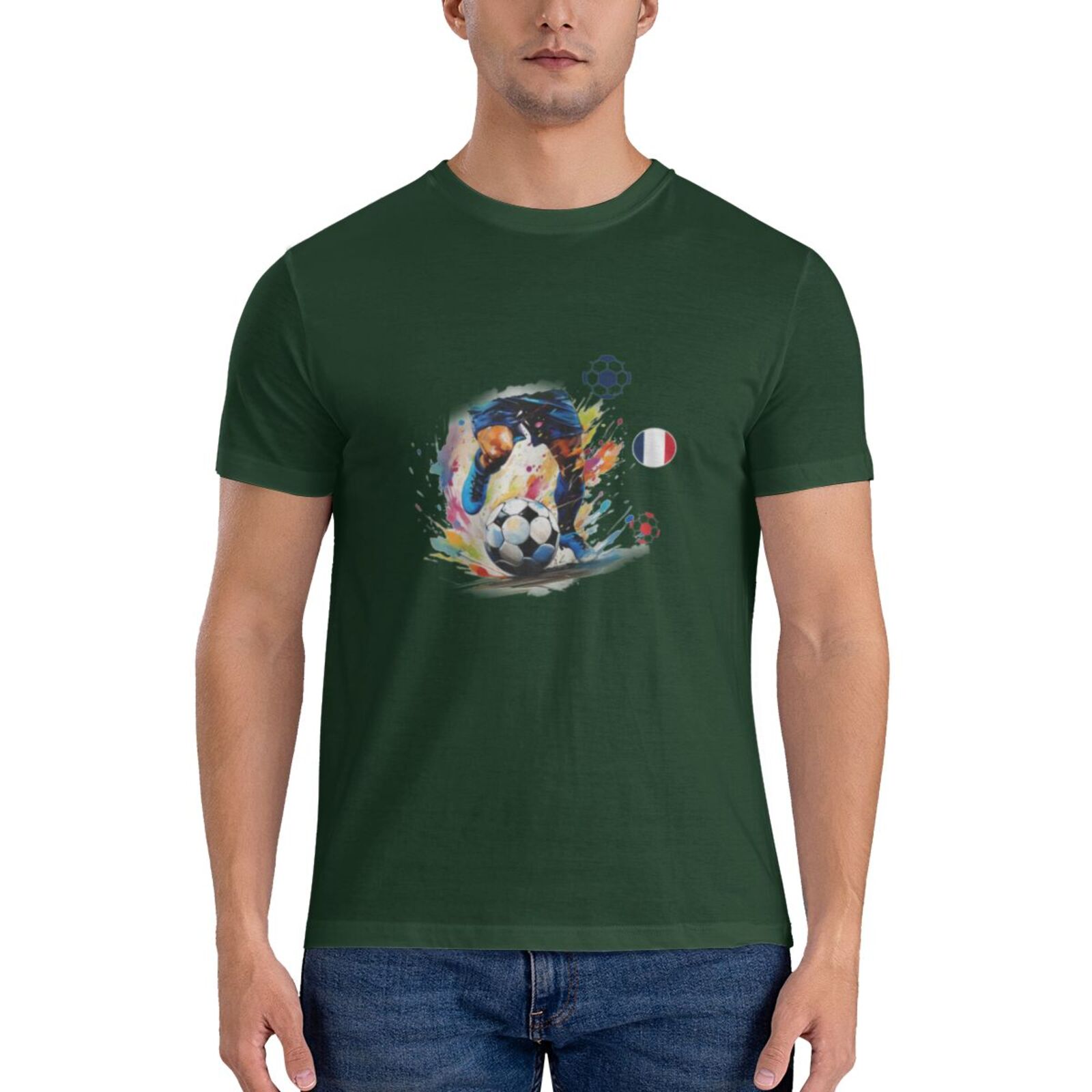 Men's France EURO 2024 Basic Short Sleeve T-Shirt BST1749