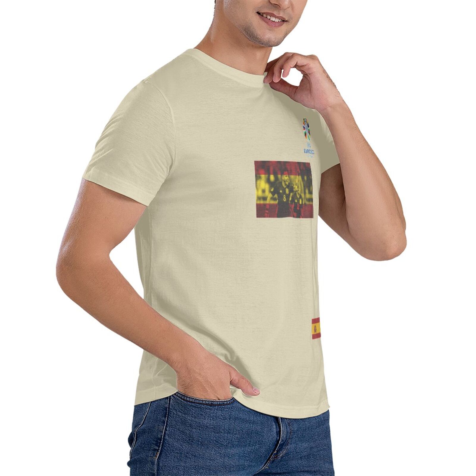 Men's Spain EURO 2024 Basic Short Sleeve T-Shirt BST1739