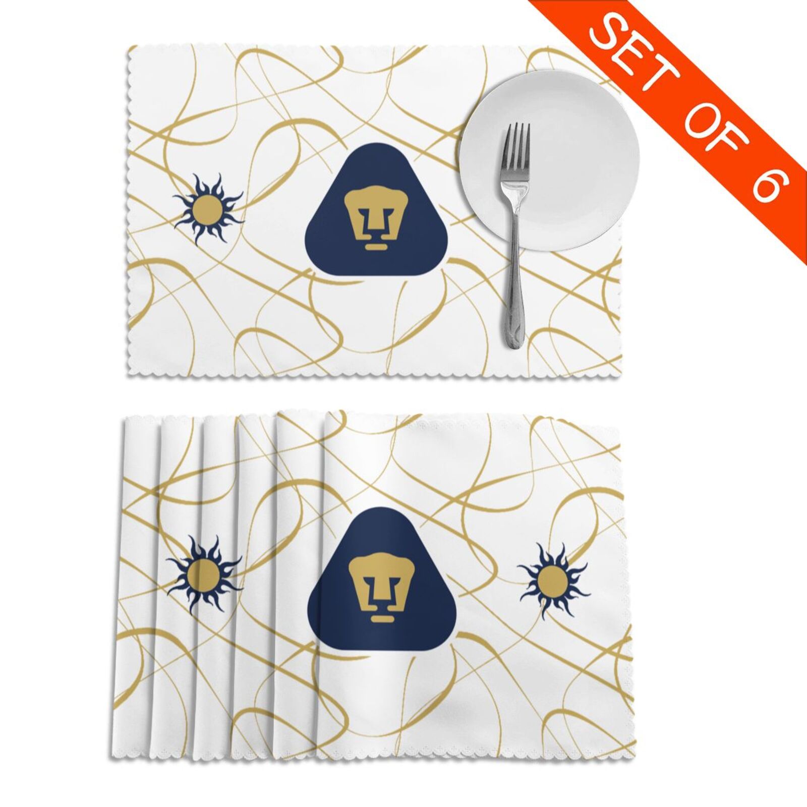 Pumas UNAM Placemat Set Of 6 PFD2273
