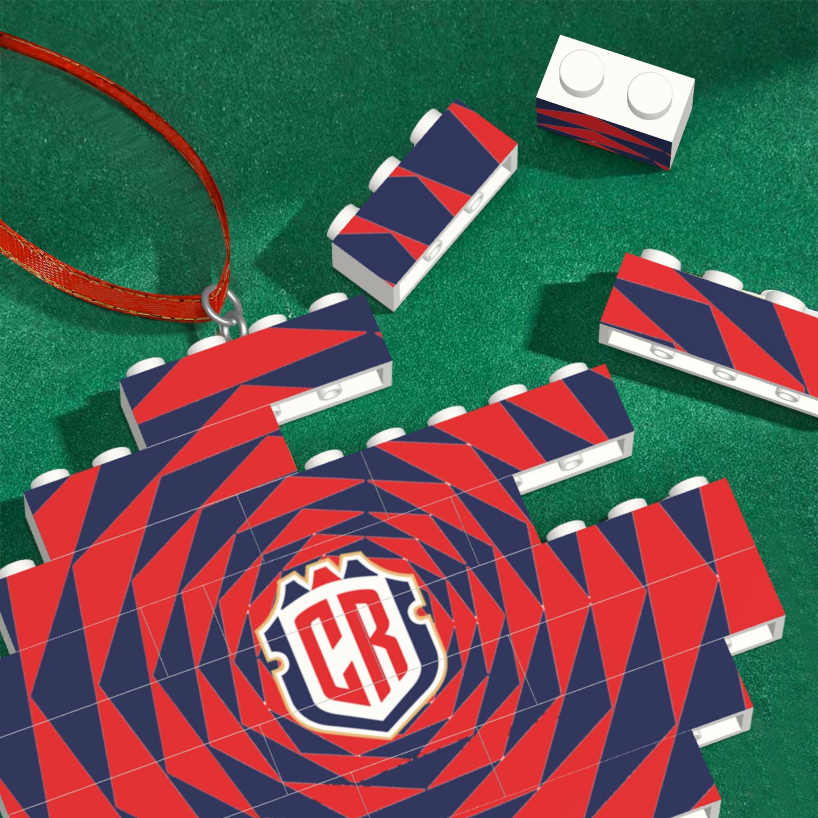 Costa Rica Building Block Puzzle Ornament BBP2016