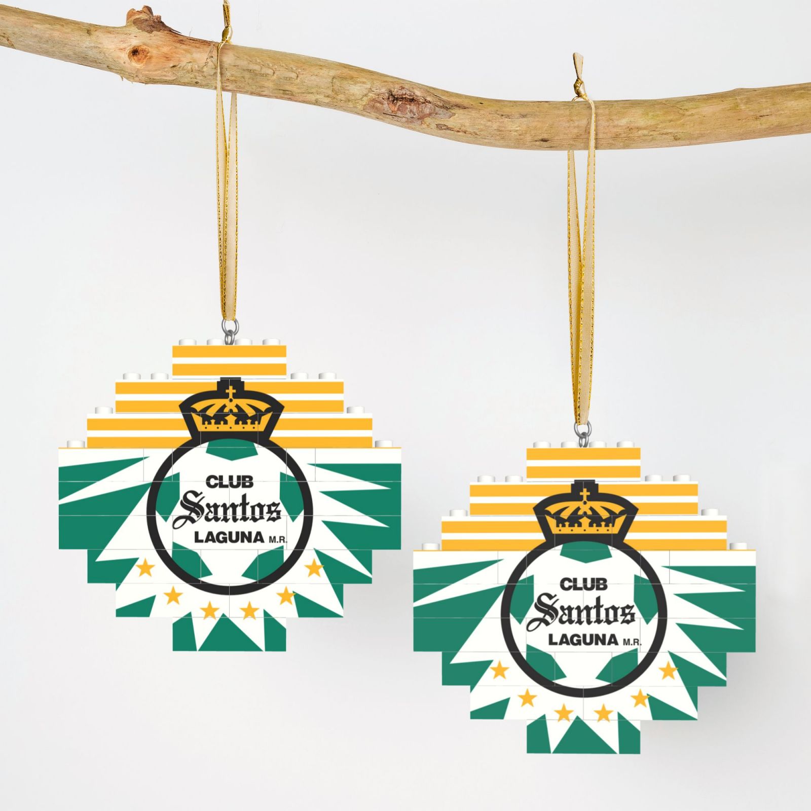 Santos Laguna Building Block Puzzle Ornament BBP2196