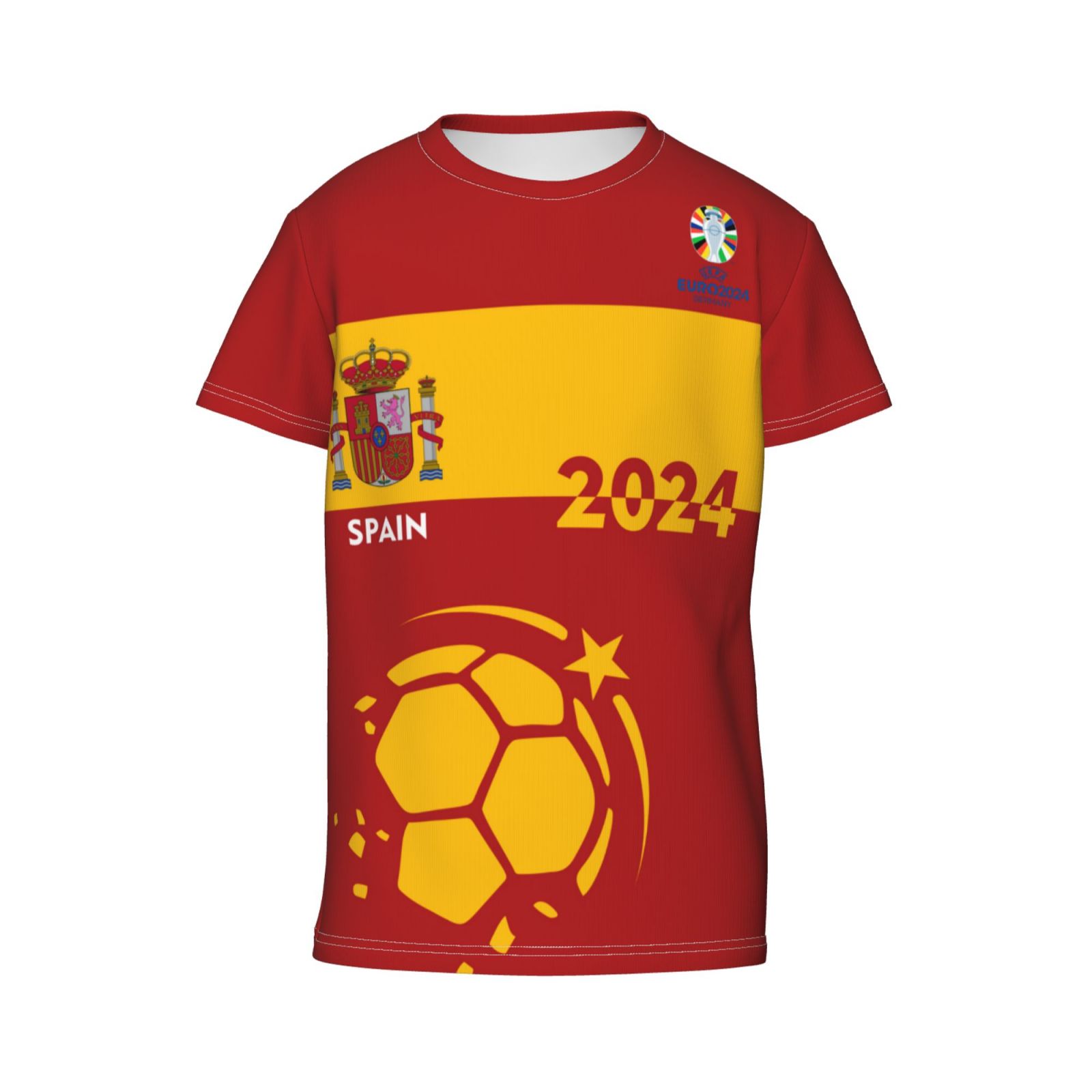 Kid's Spain EURO 2024 Youth Short Sleeve T-Shirt YST1700