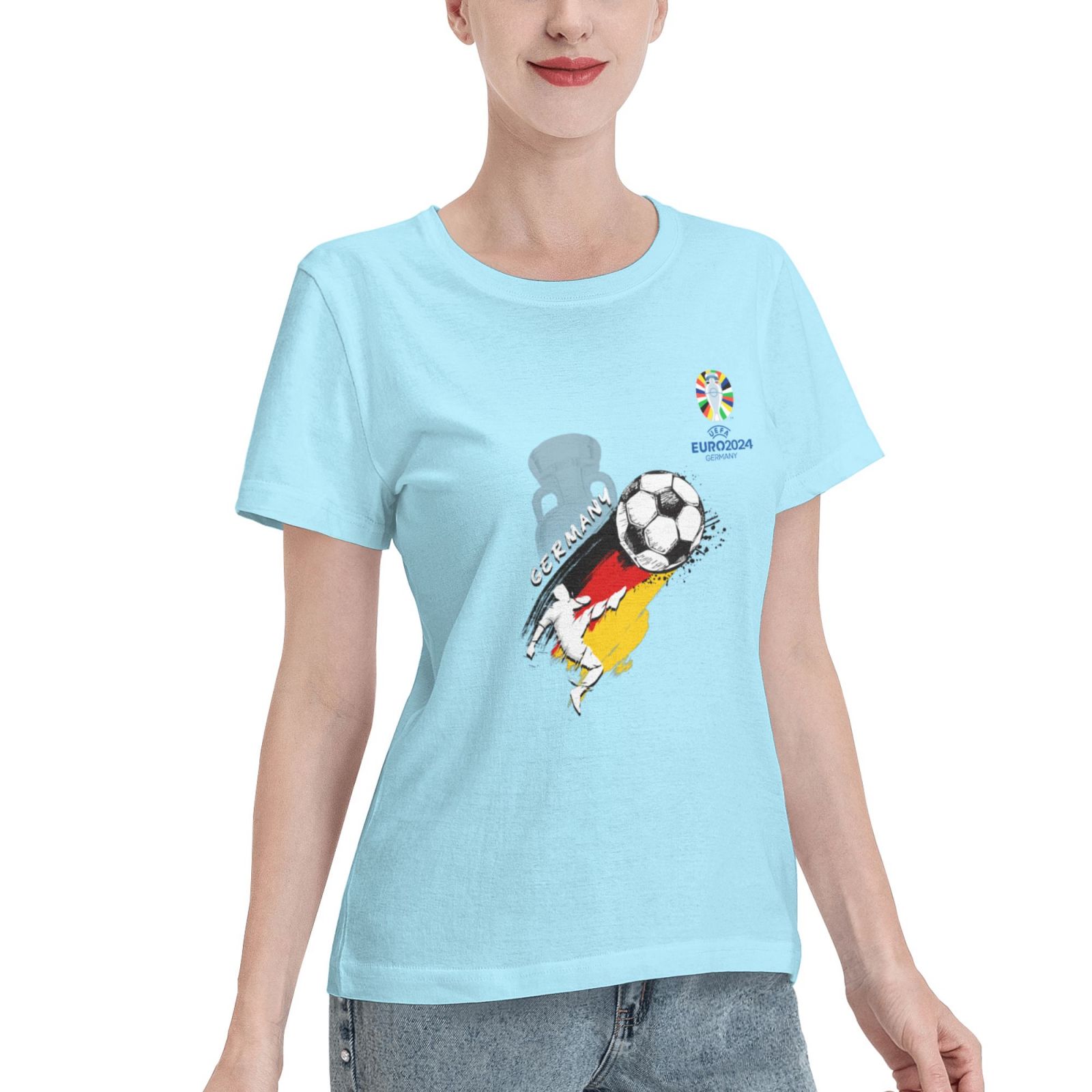Women's Germany EURO 2024 Basic Short Sleeve T-Shirt WBT1680