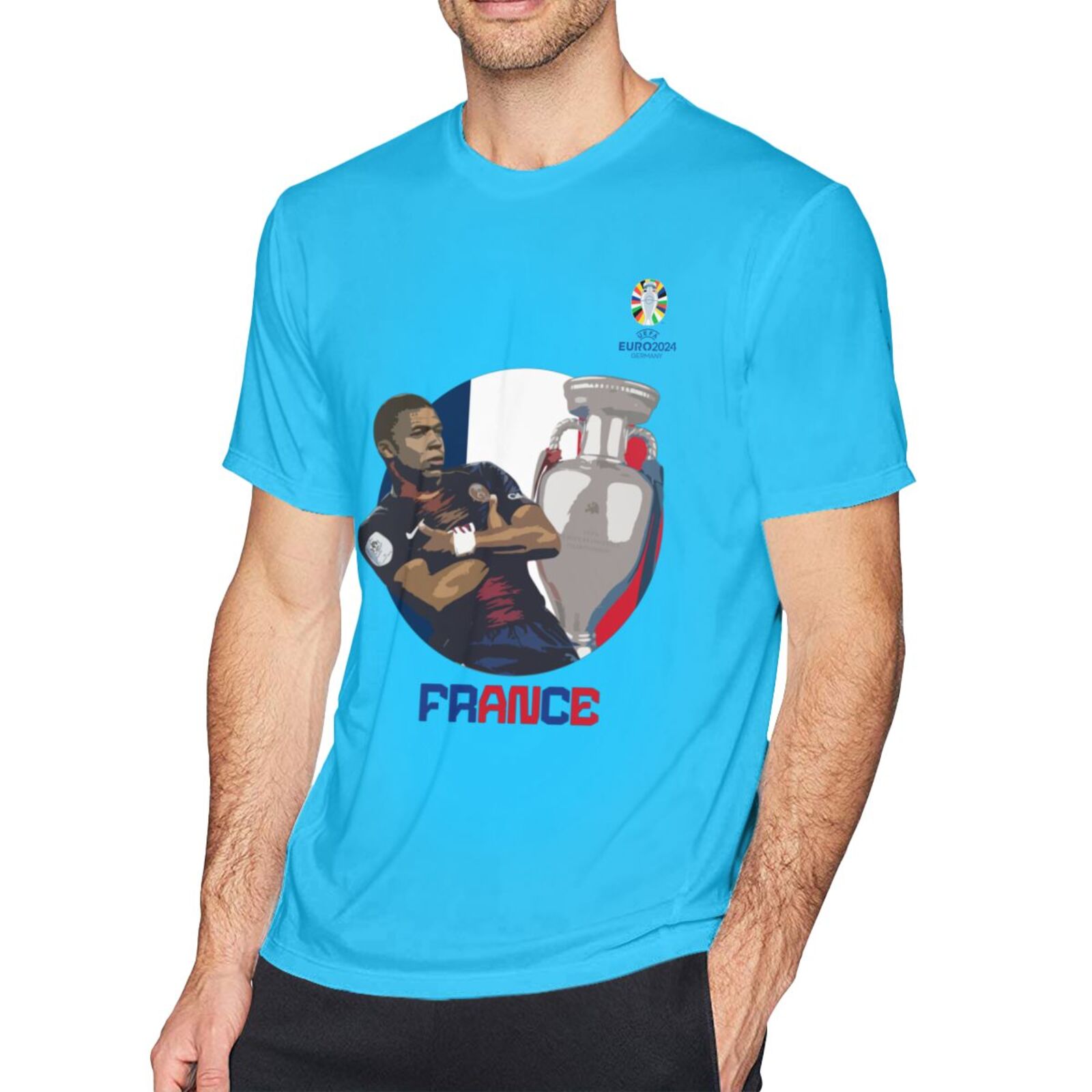 Men's France EURO 2024 Basic Short Sleeve T-Shirt BST1729