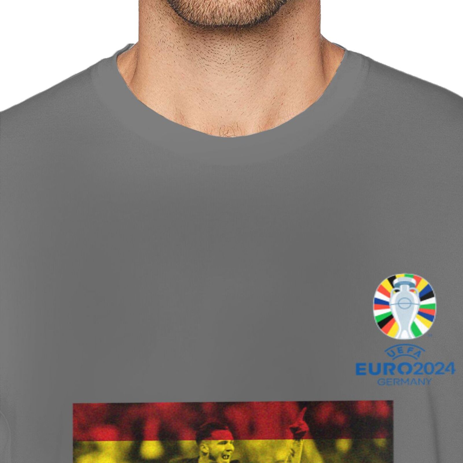 Men's Spain EURO 2024 Basic Short Sleeve T-Shirt BST1739