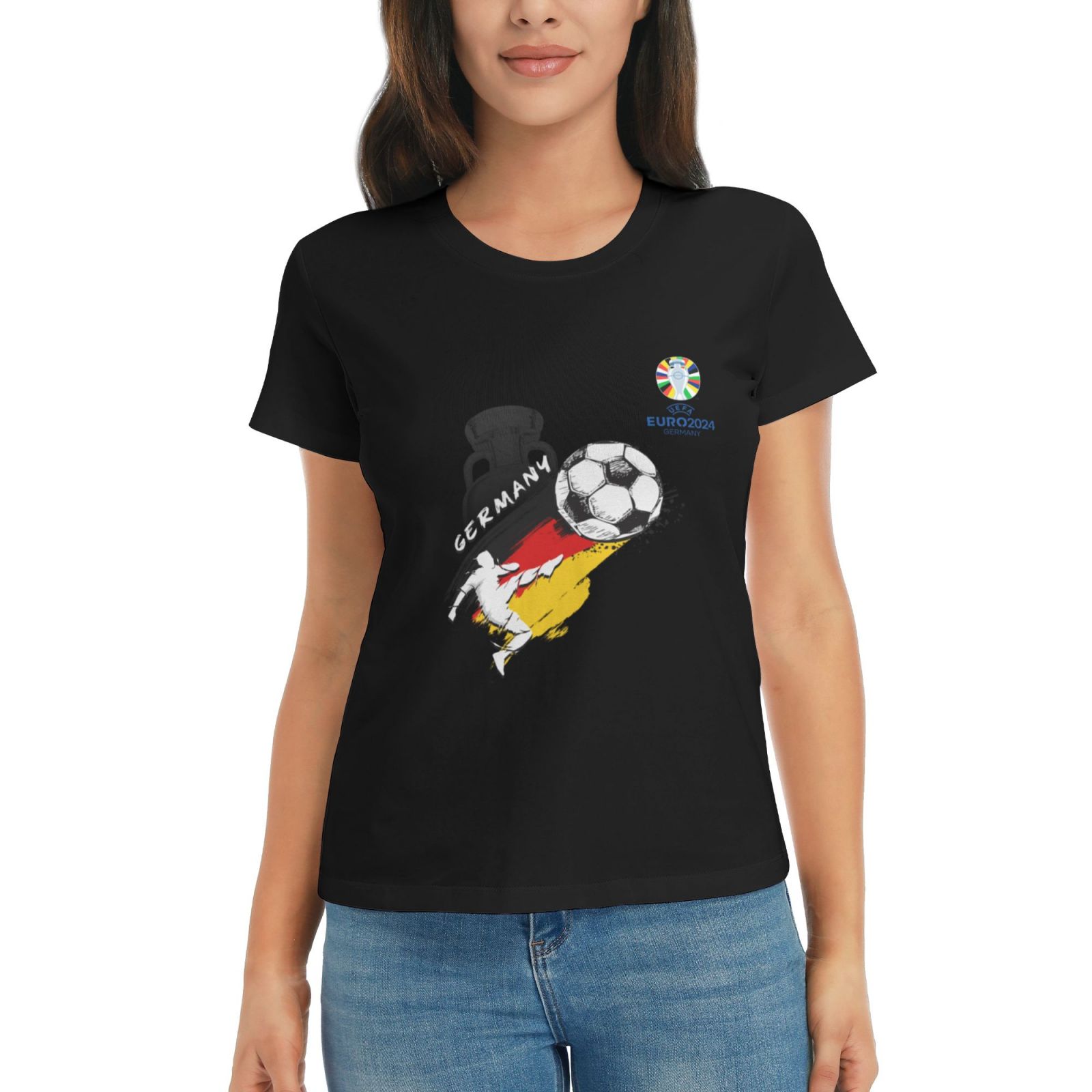 Women's Germany EURO 2024 Basic Short Sleeve T-Shirt WBT1680