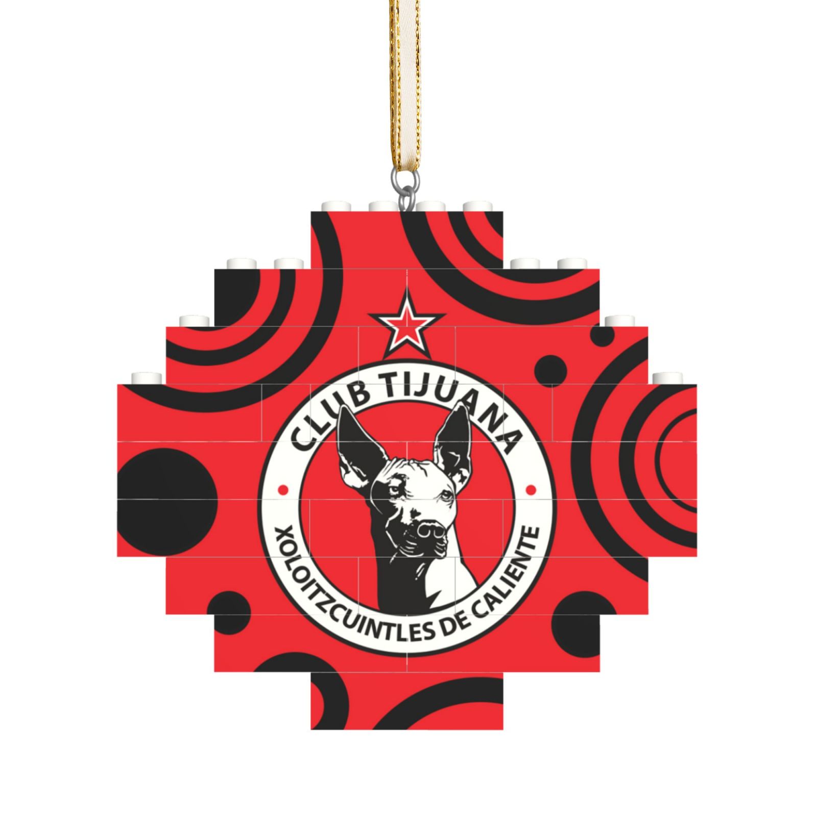 Xolos Tijuana Building Block Puzzle Ornament BBP2186