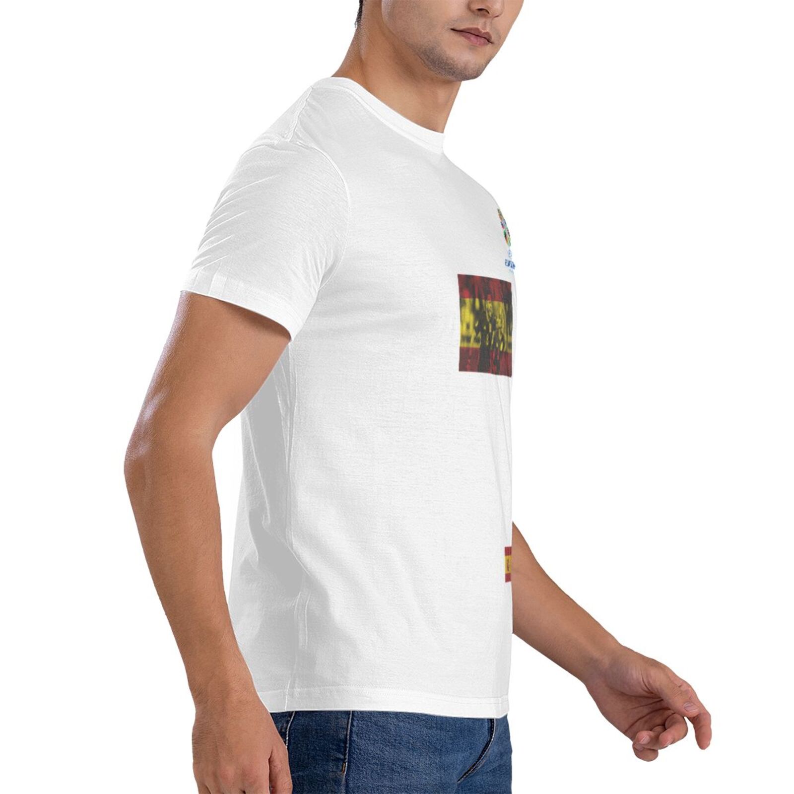 Men's Spain EURO 2024 Basic Short Sleeve T-Shirt BST1739
