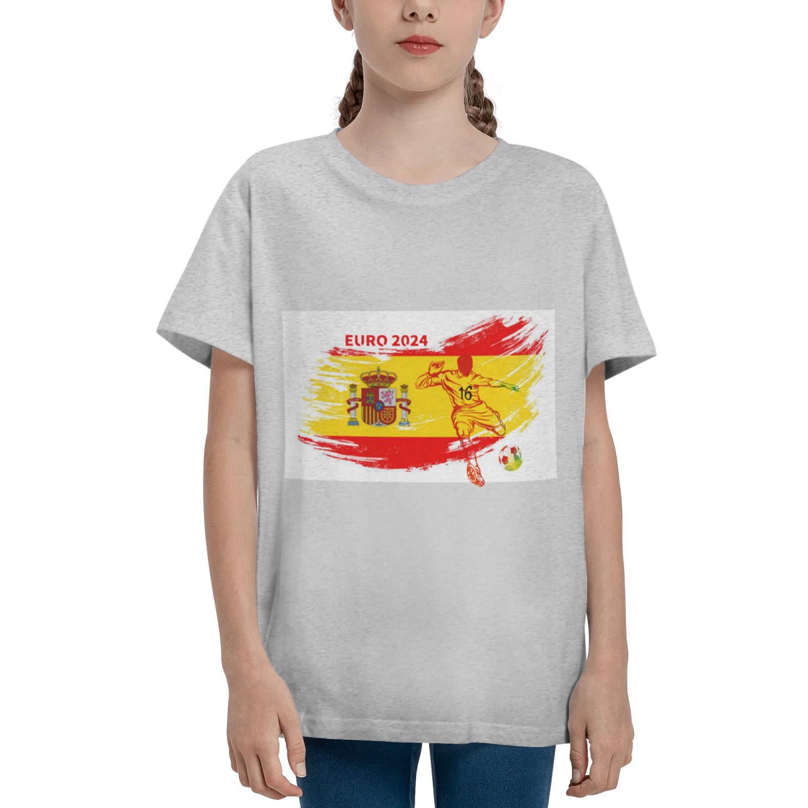 Kid's Spain EURO 2024 Teenage T-shirt TET1758
