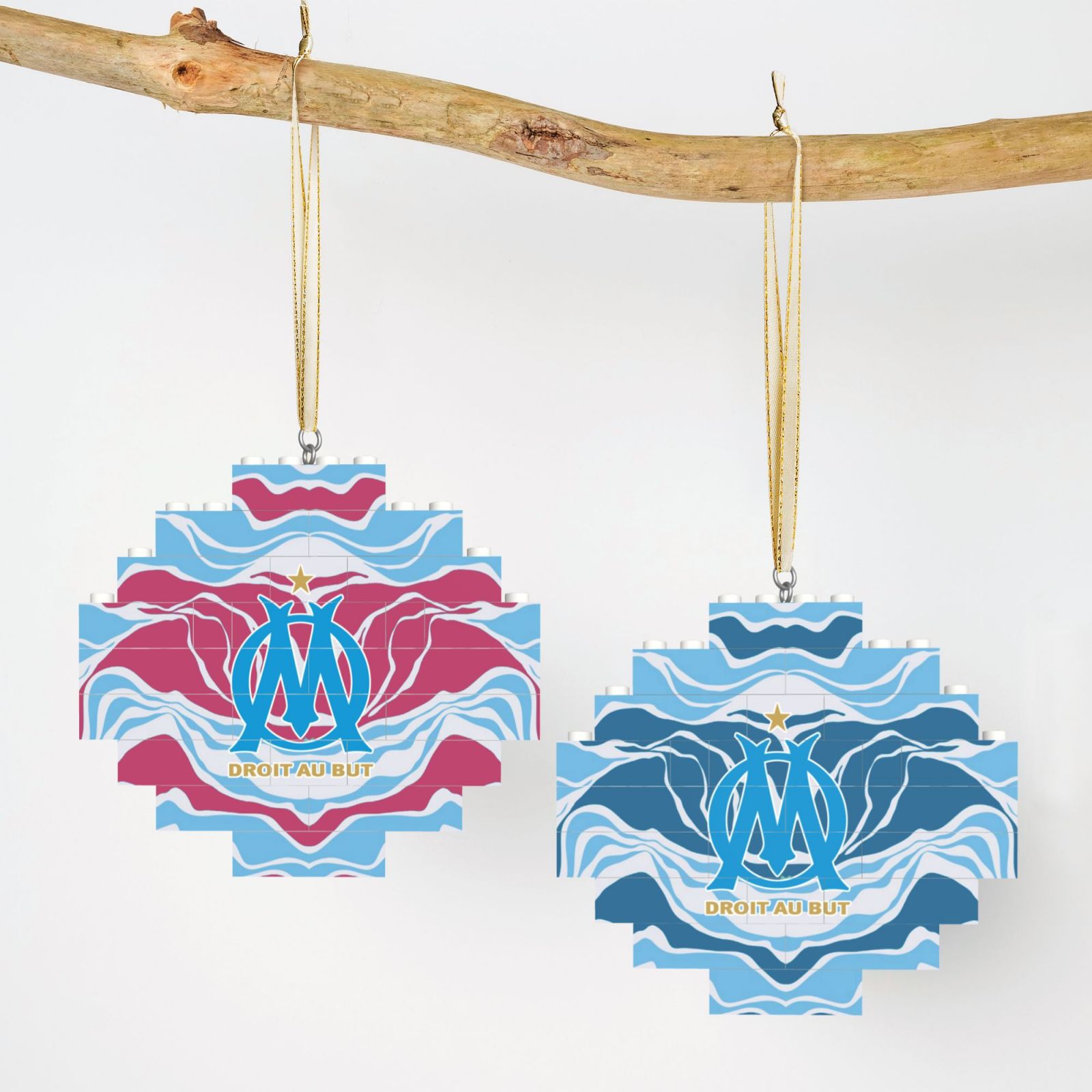 Olympique Marseille Building Block Puzzle Ornament BBP2020