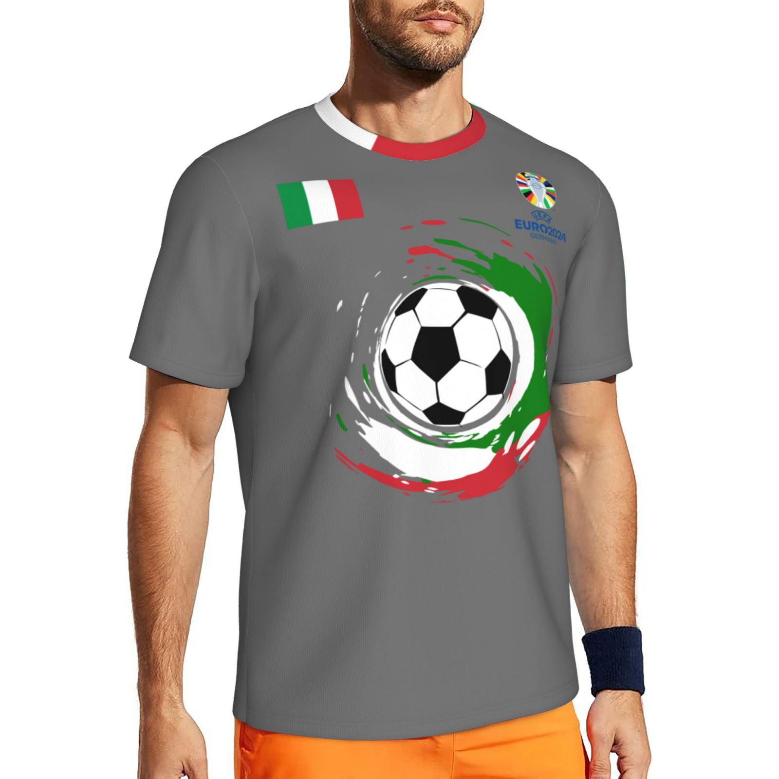 Men's Italy EURO 2024 Short Sleeved Mesh T-Shirt SMT1687