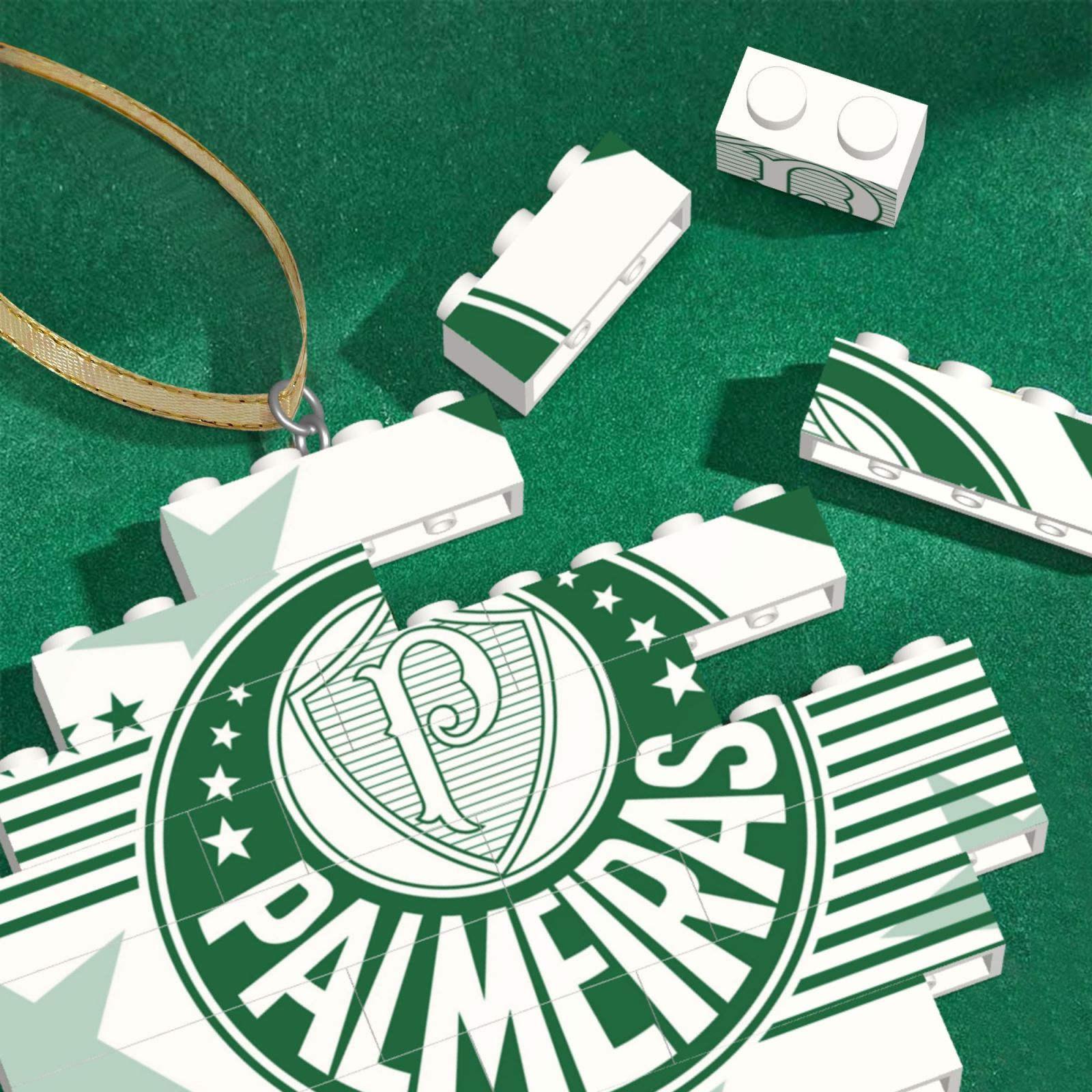 SE Palmeiras Building Block Puzzle Ornament BBP2098