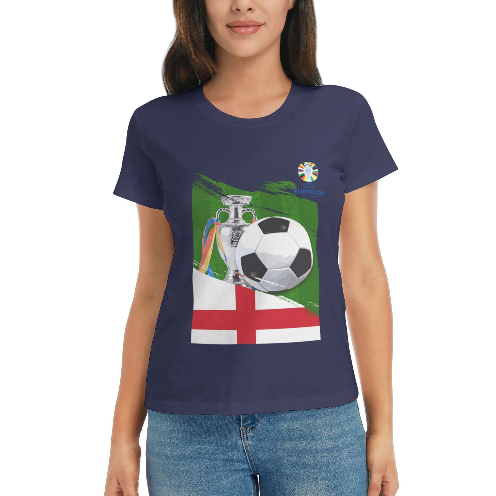 Women's England EURO 2024 Basic Short Sleeve T-Shirt WBT1682