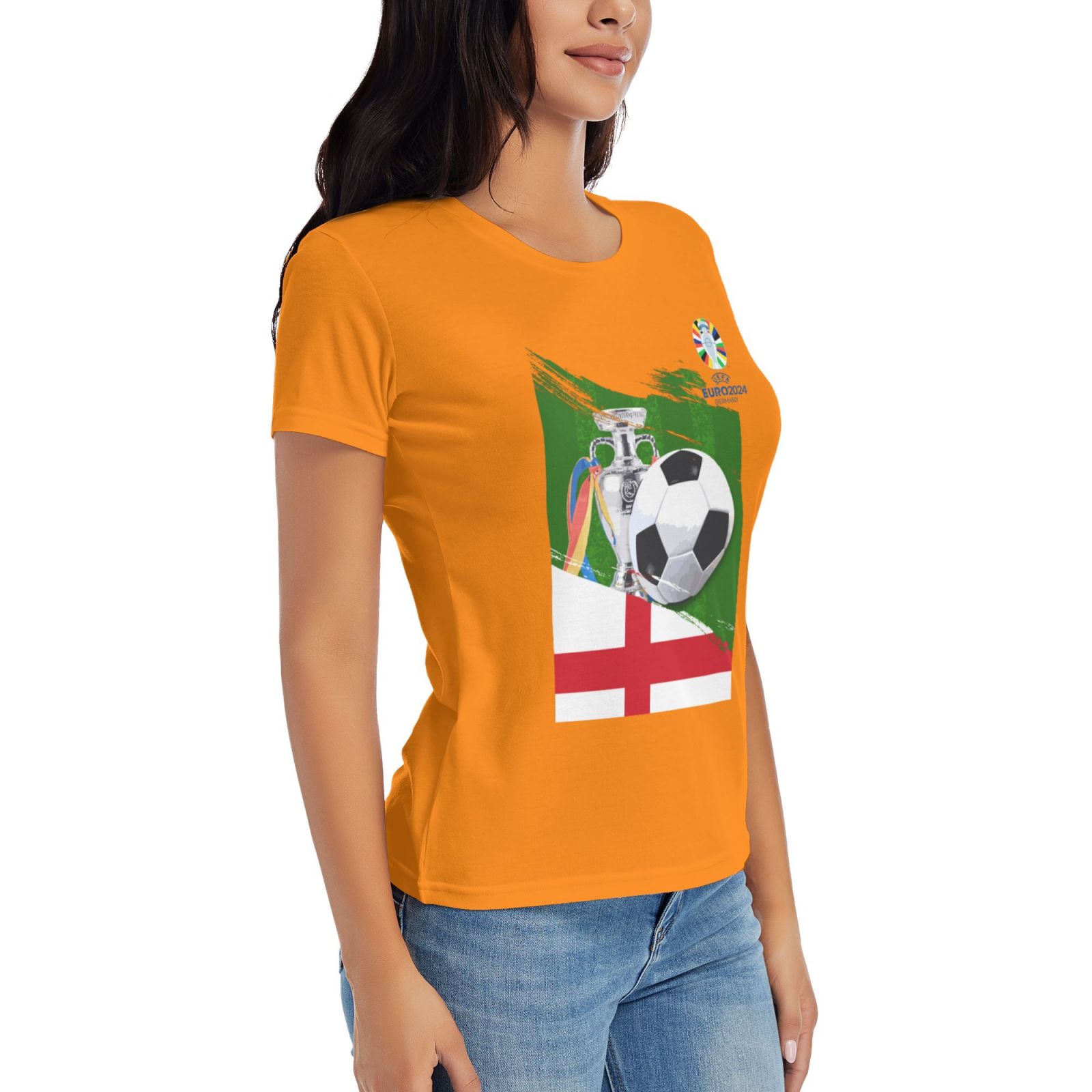 Women's England EURO 2024 Basic Short Sleeve T-Shirt WBT1682