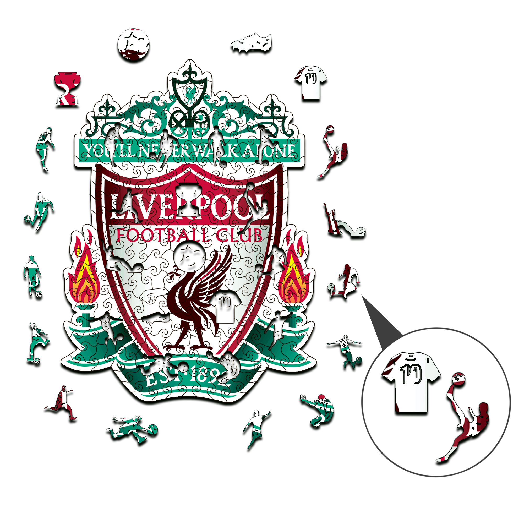 Liverpool Logo Wooden Jigsaw Puzzle
