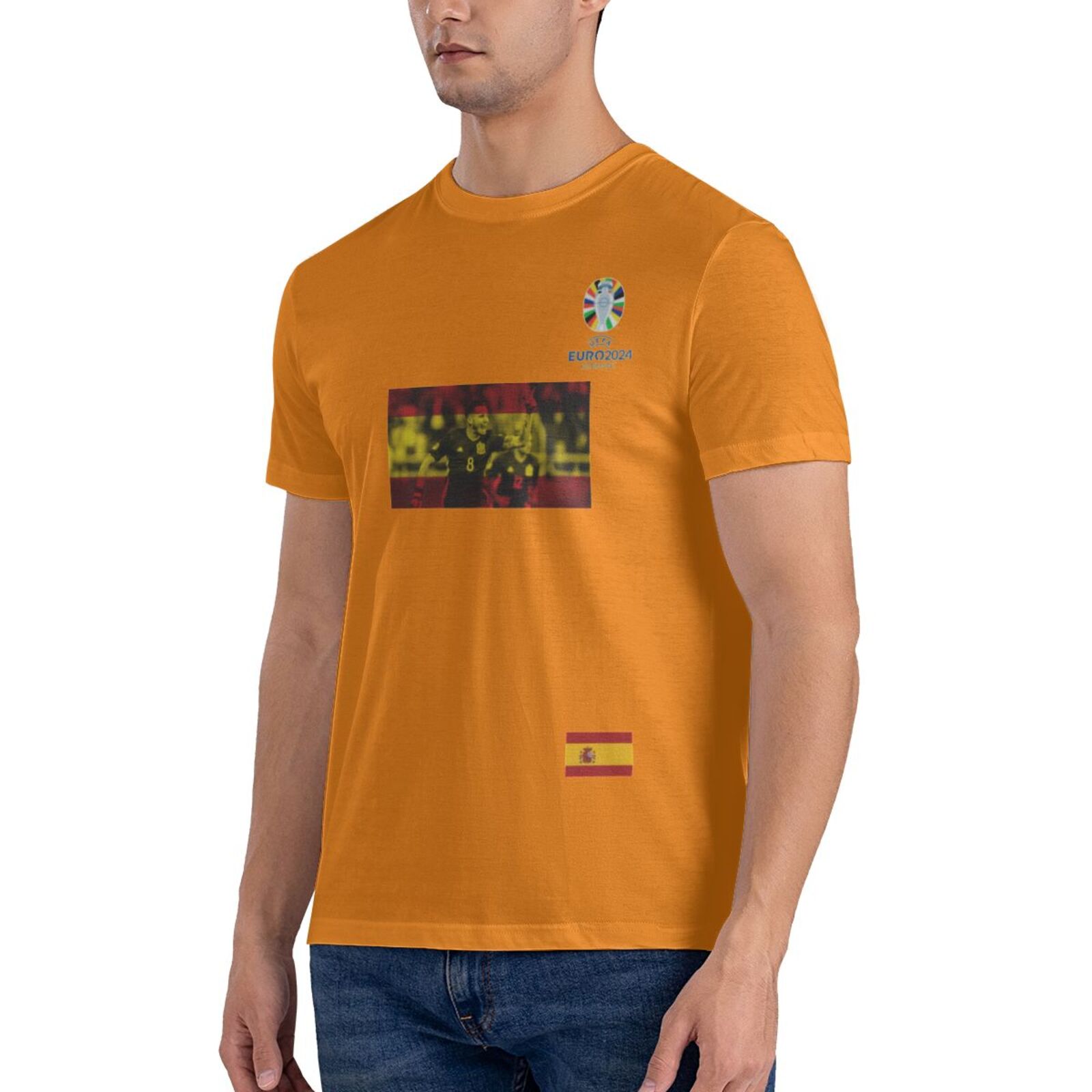 Men's Spain EURO 2024 Basic Short Sleeve T-Shirt BST1739
