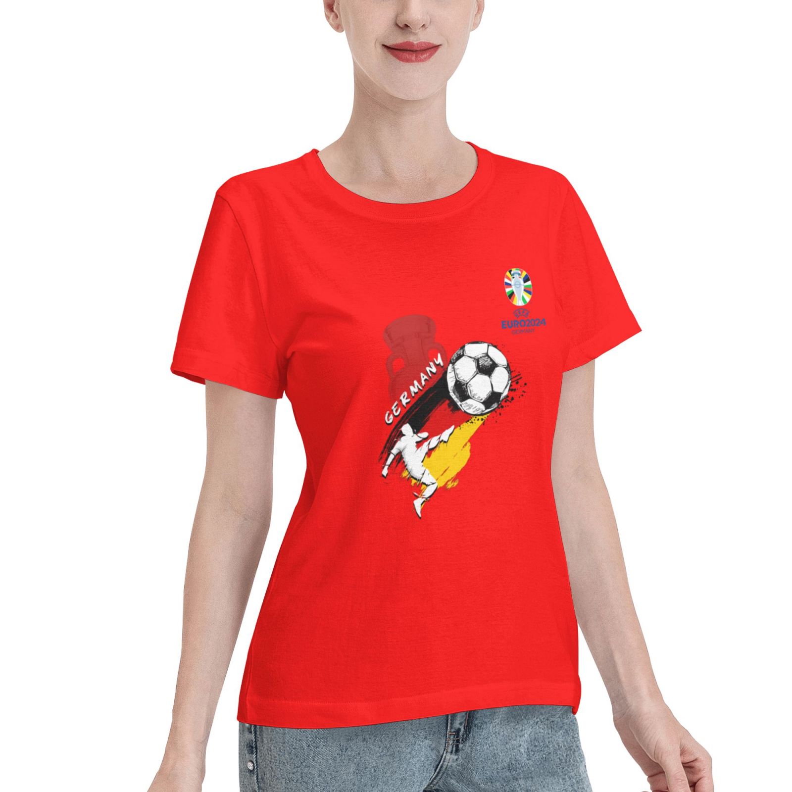 Women's Germany EURO 2024 Basic Short Sleeve T-Shirt WBT1680