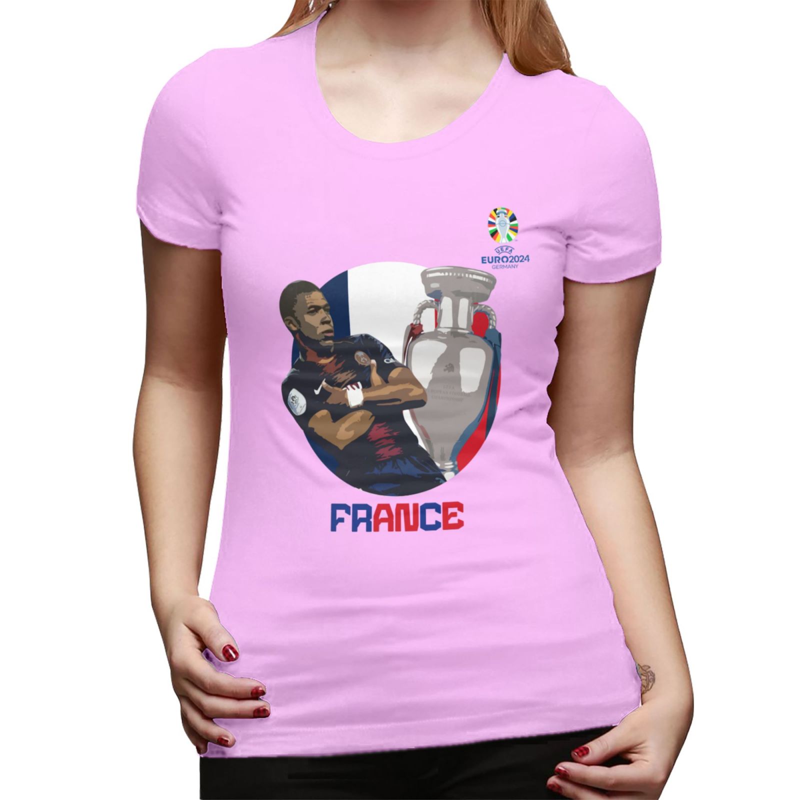 Women's France EURO 2024 Basic Short Sleeve T-Shirt WBT1730
