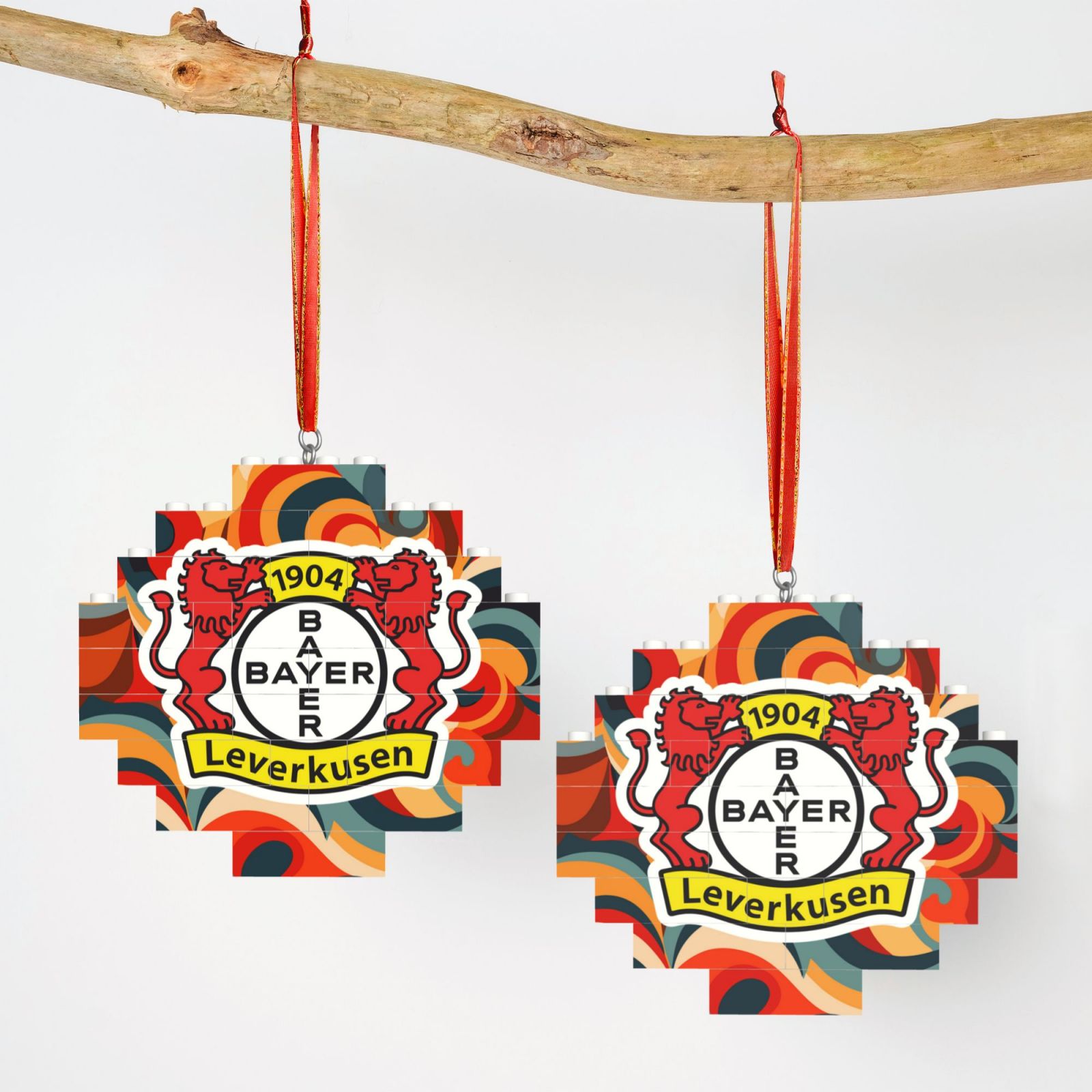 Bayer 04 Leverkusen Building Block Puzzle Ornament BBP2174