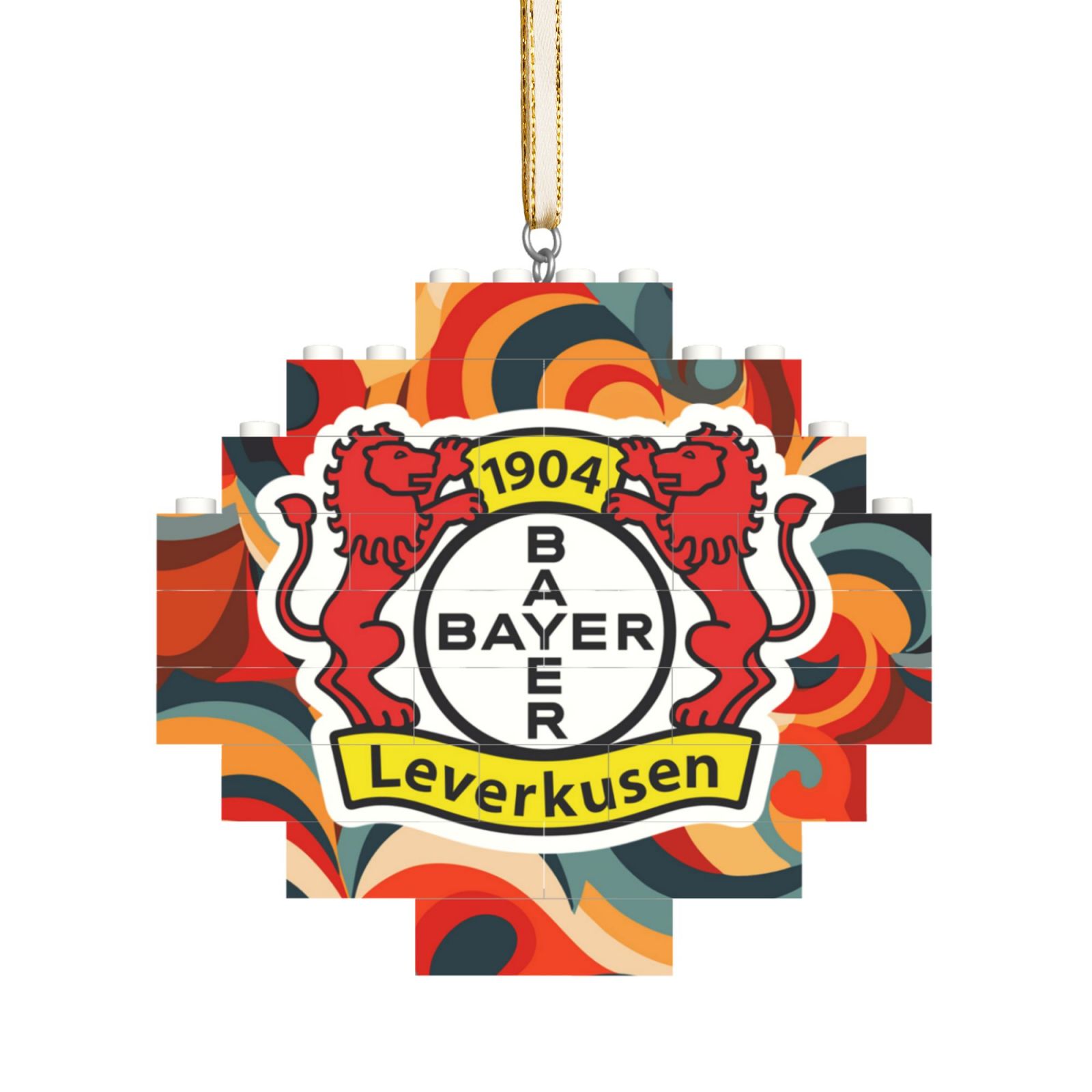 Bayer 04 Leverkusen Building Block Puzzle Ornament BBP2174