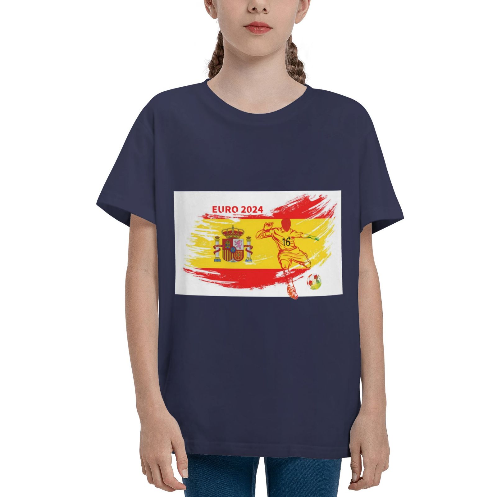 Kid's Spain EURO 2024 Teenage T-shirt TET1758