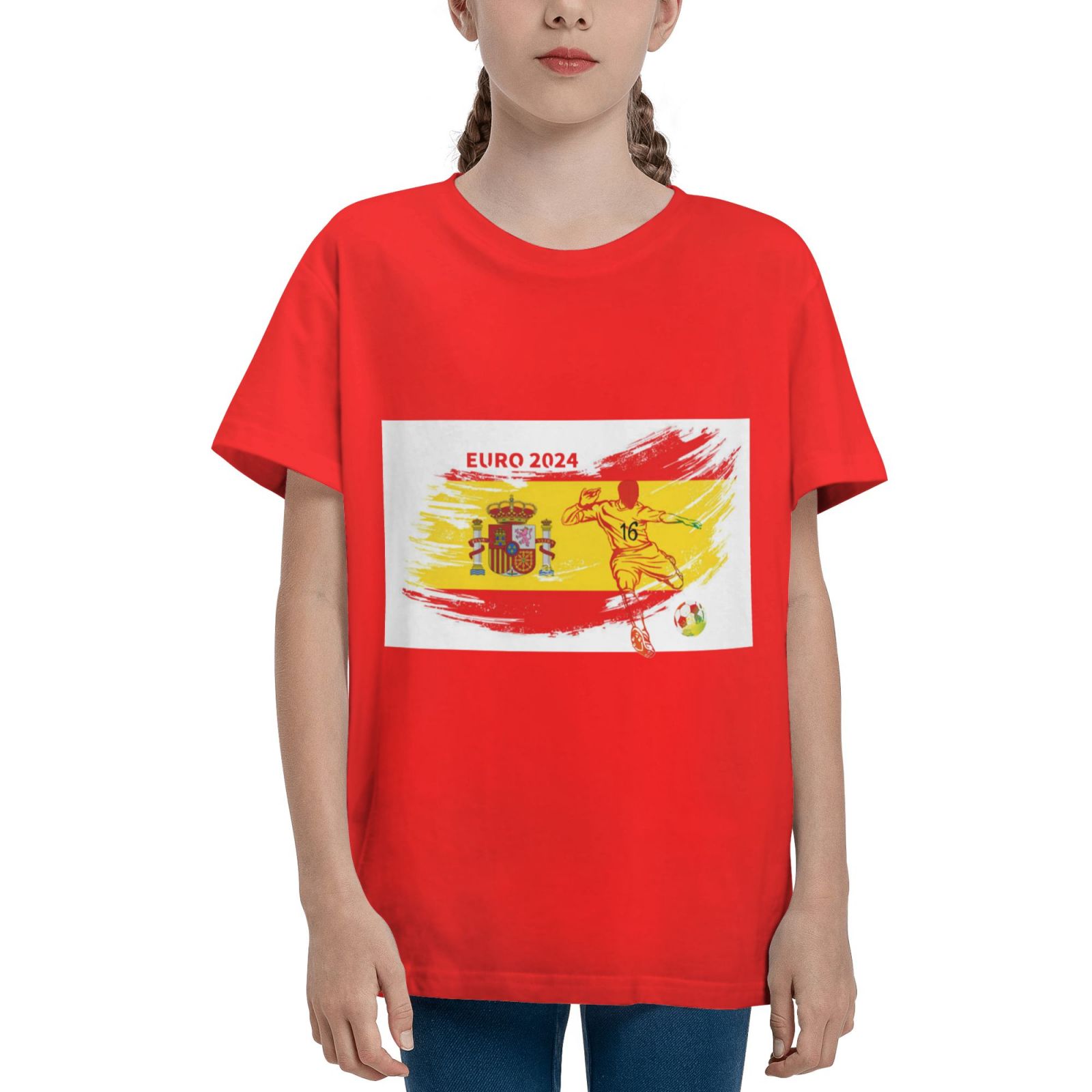 Kid's Spain EURO 2024 Teenage T-shirt TET1758