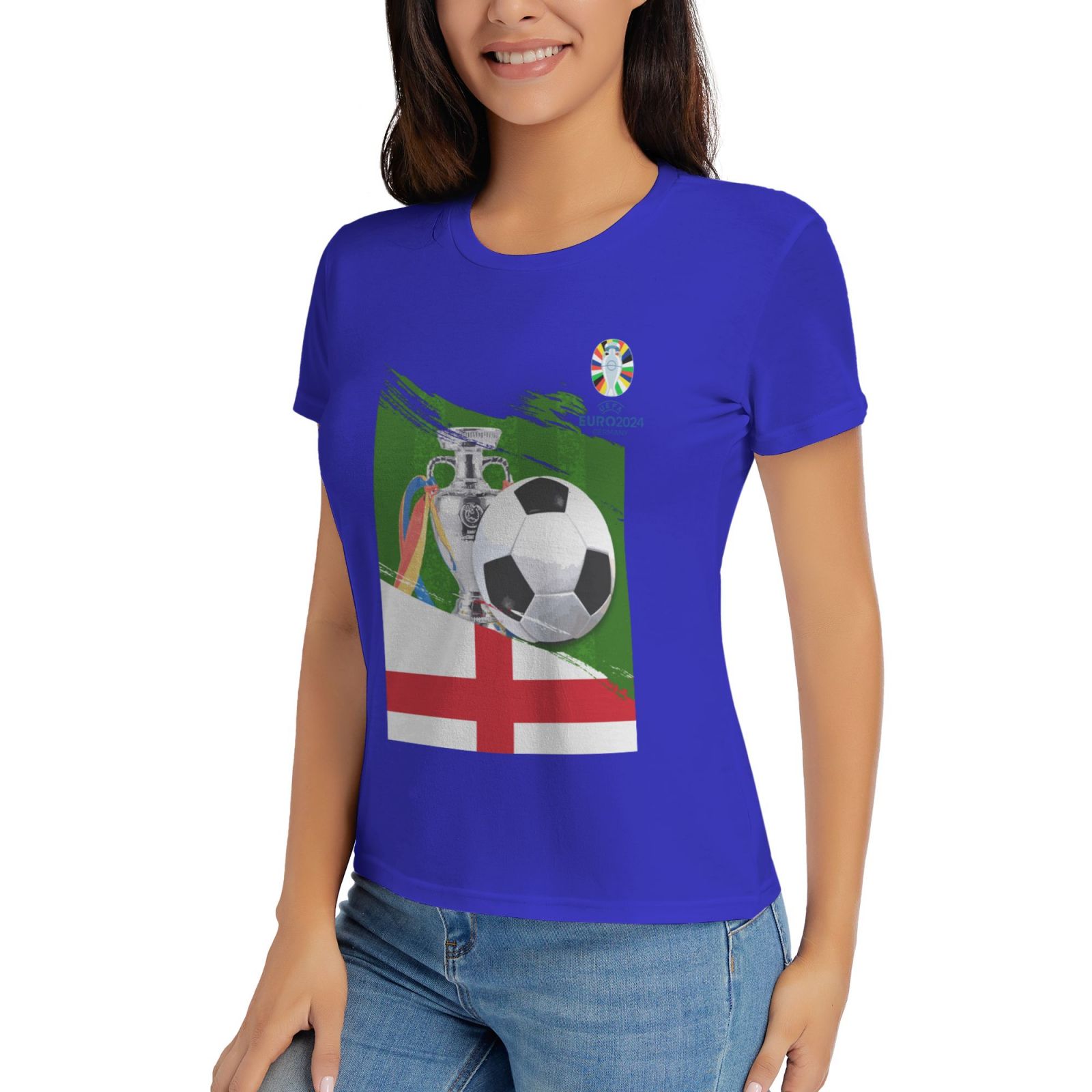 Women's England EURO 2024 Basic Short Sleeve T-Shirt WBT1682