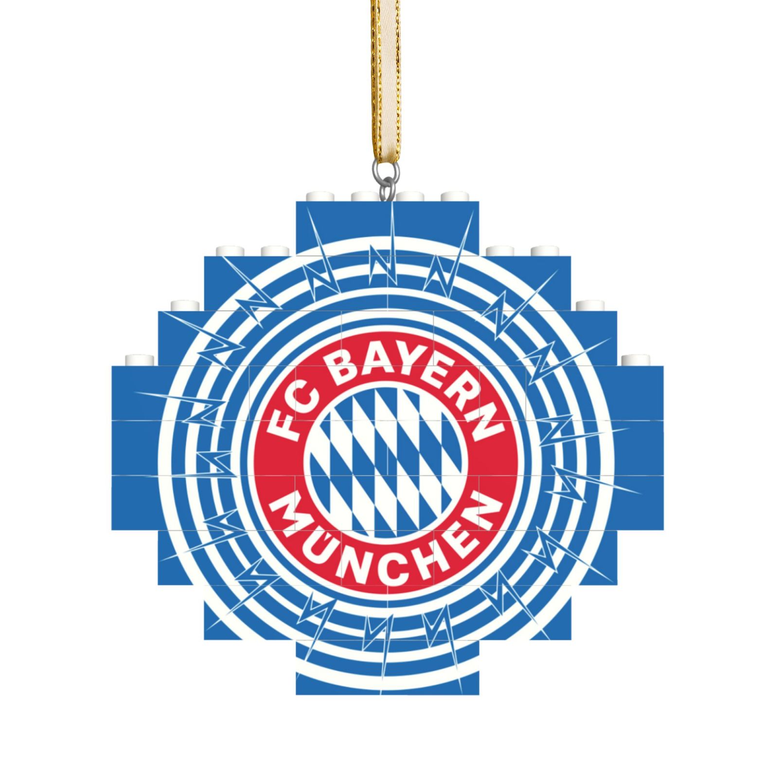 Bayern Munich Building Block Puzzle Ornament BBP2192