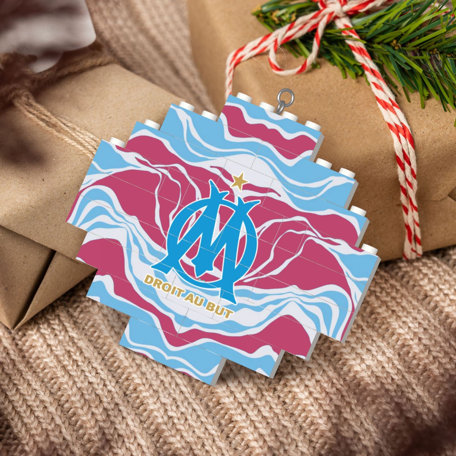 Olympique Marseille Building Block Puzzle Ornament BBP2020