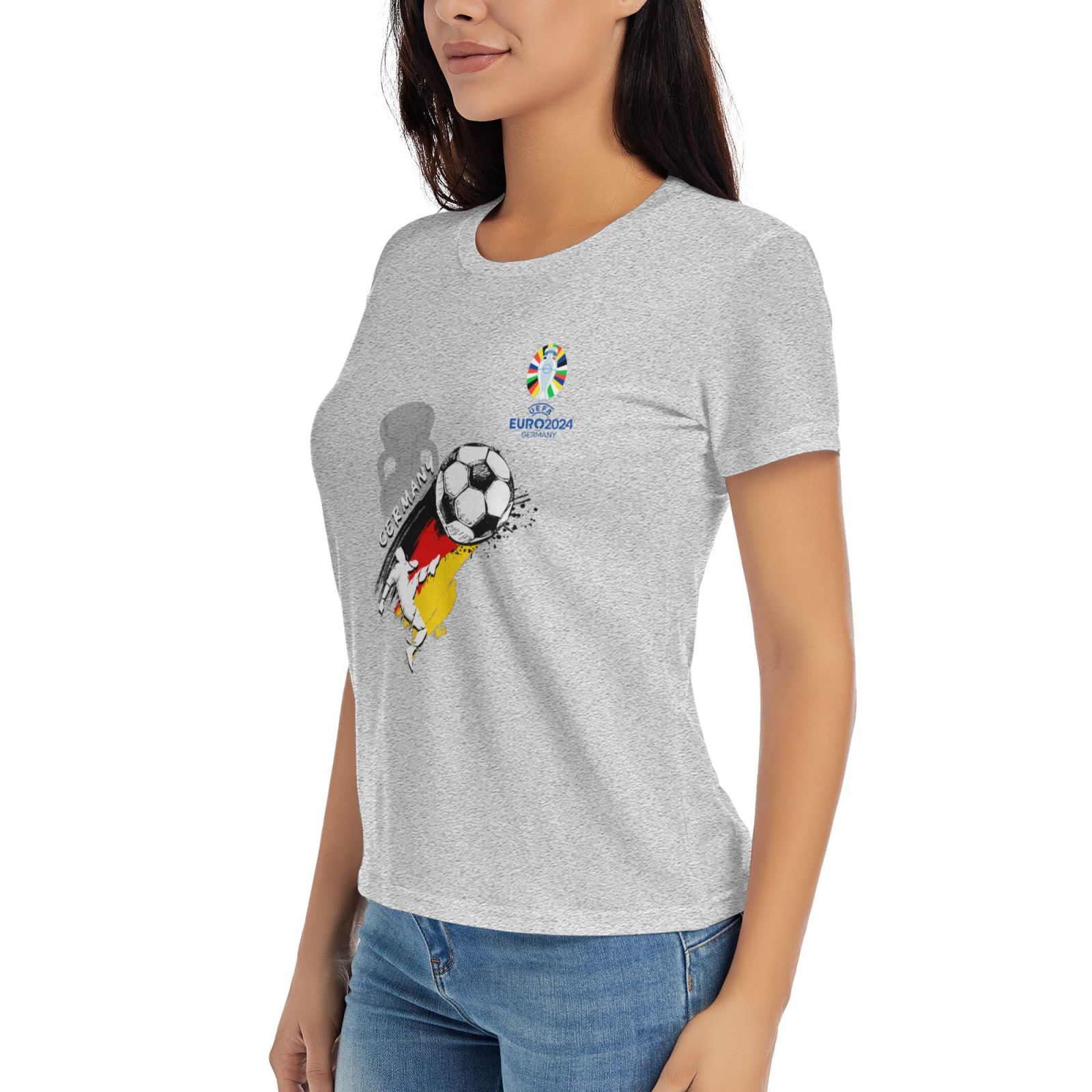Women's Germany EURO 2024 Basic Short Sleeve T-Shirt WBT1680