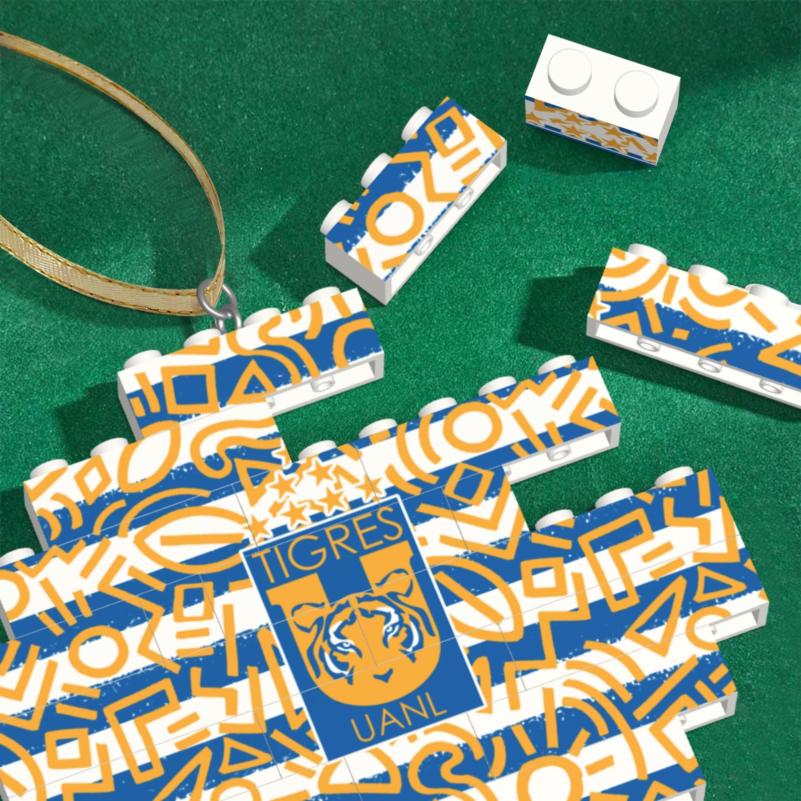 Tigres UANL Building Block Puzzle Ornament BBP2032