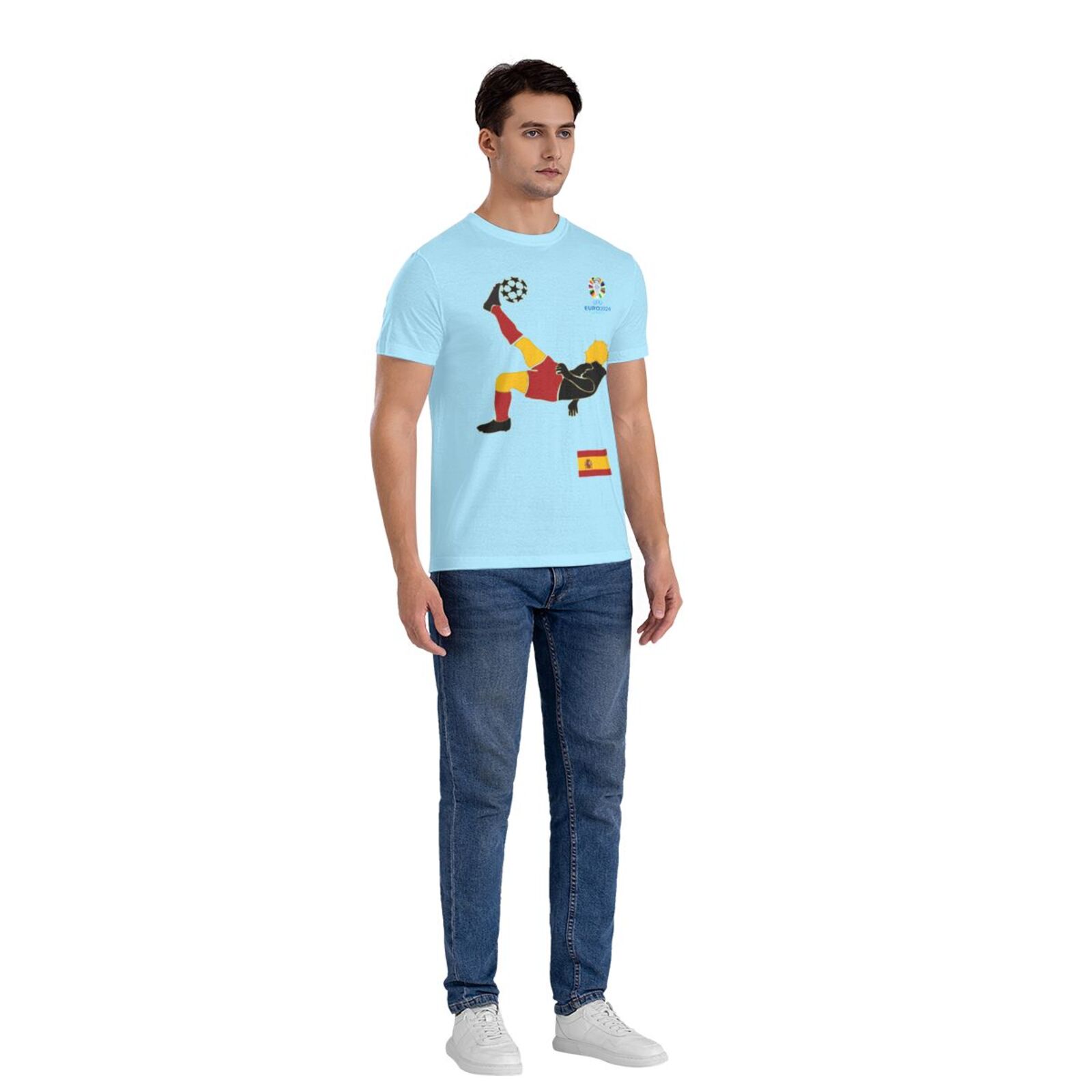 Men's Spain EURO 2024 Basic Short Sleeve T-Shirt BST1724