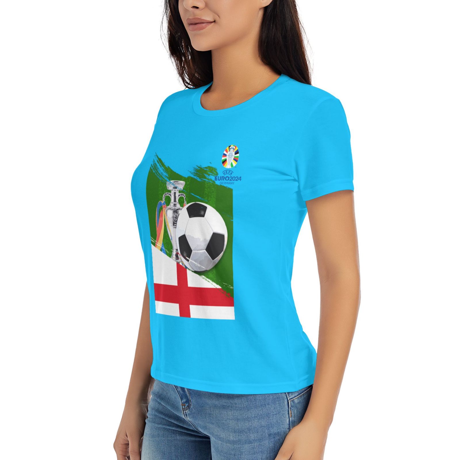 Women's England EURO 2024 Basic Short Sleeve T-Shirt WBT1682