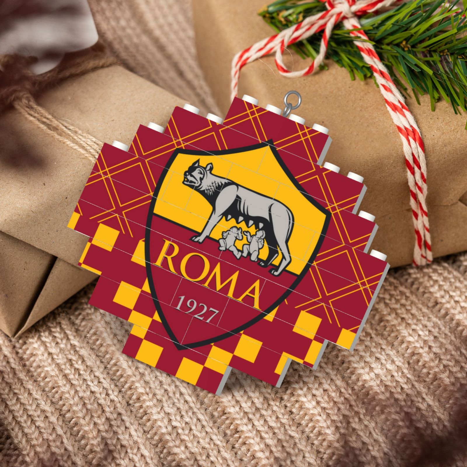 AS Roma Building Block Puzzle Ornament BBP2200