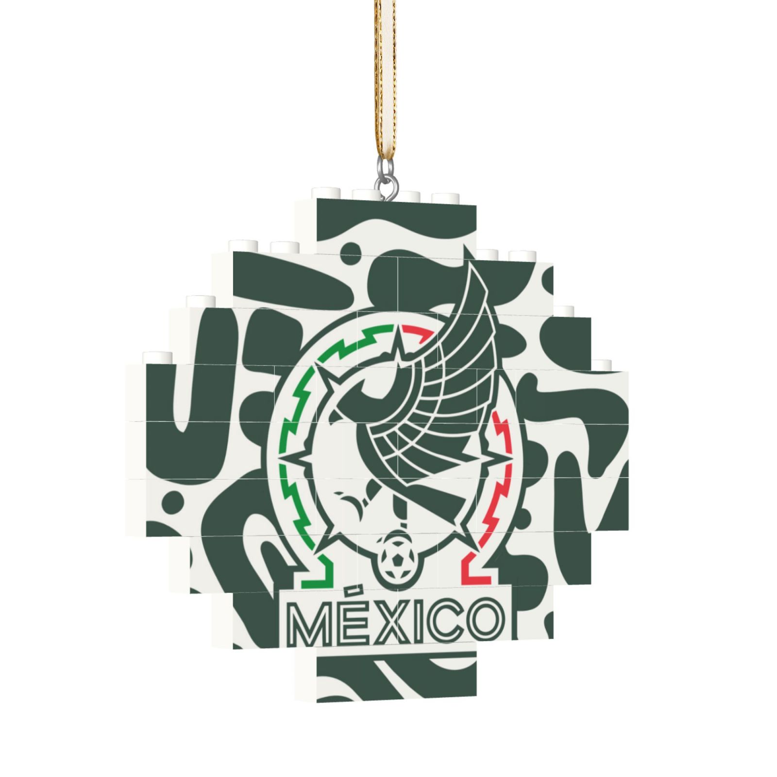 Mexico Building Block Puzzle Ornament BBP2191